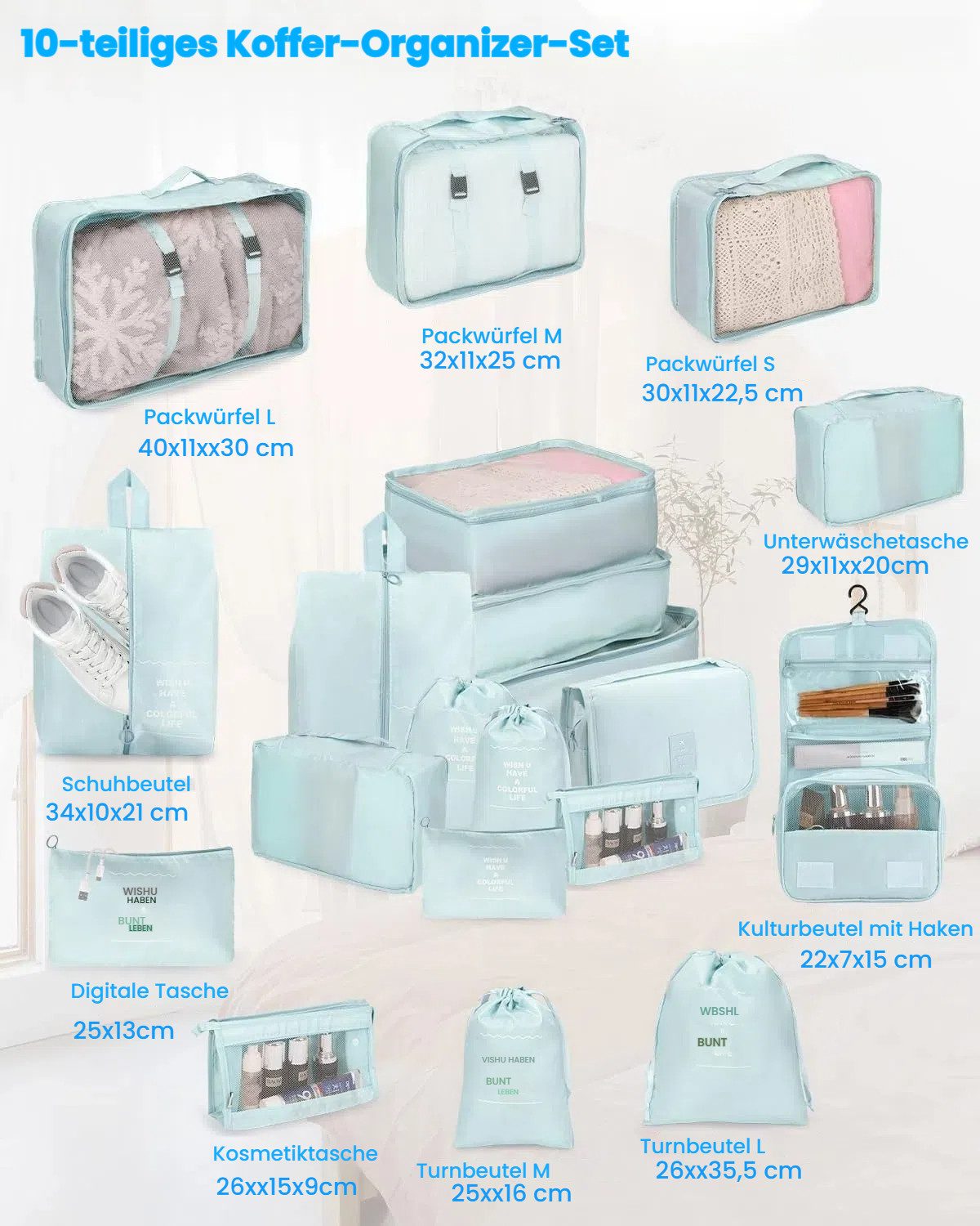 LEAZZLE Kofferorganizer Koffer Organizer Set 10 günstig online kaufen