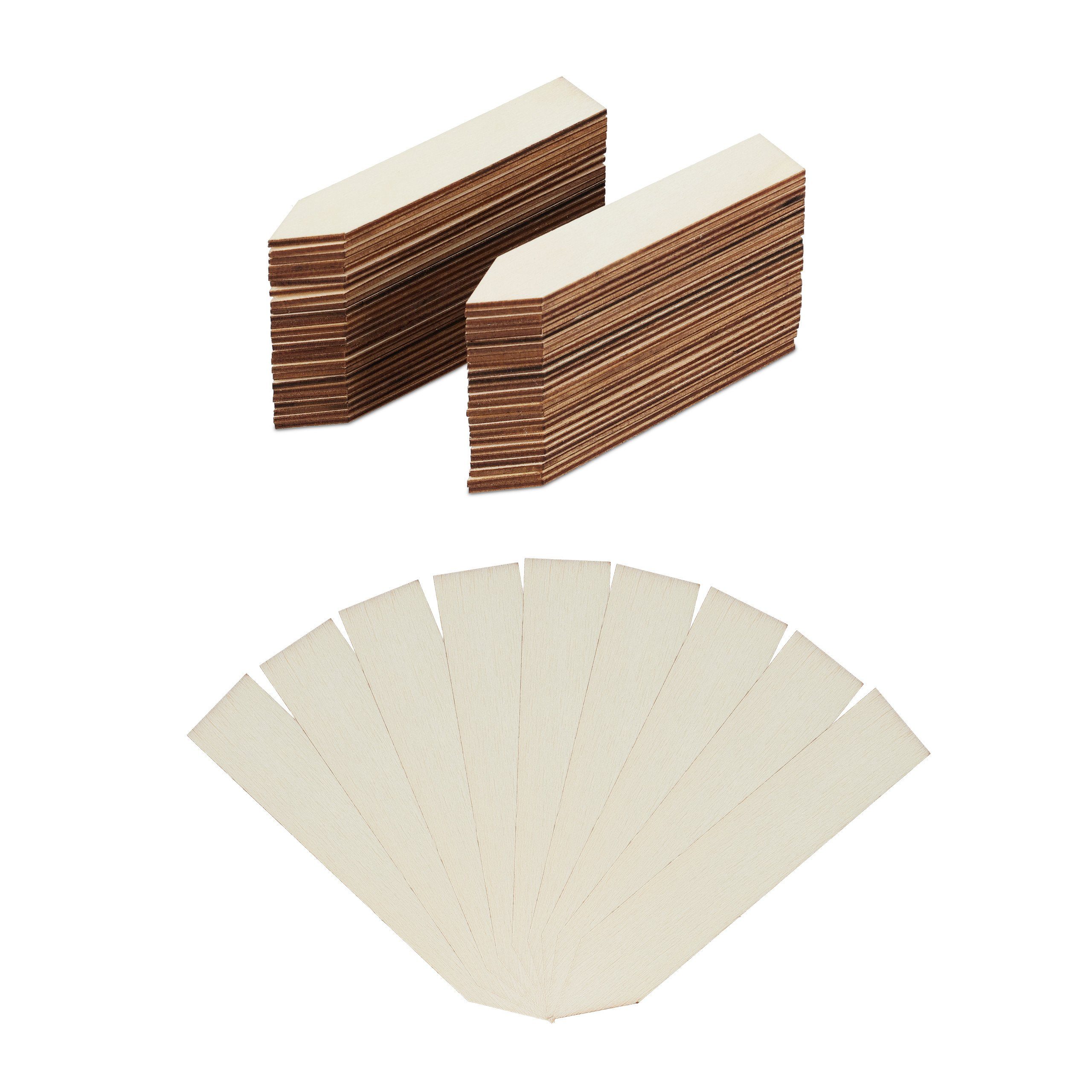 relaxdays Gartenstecker Pflanzenstecker Holz im 60er günstig online kaufen