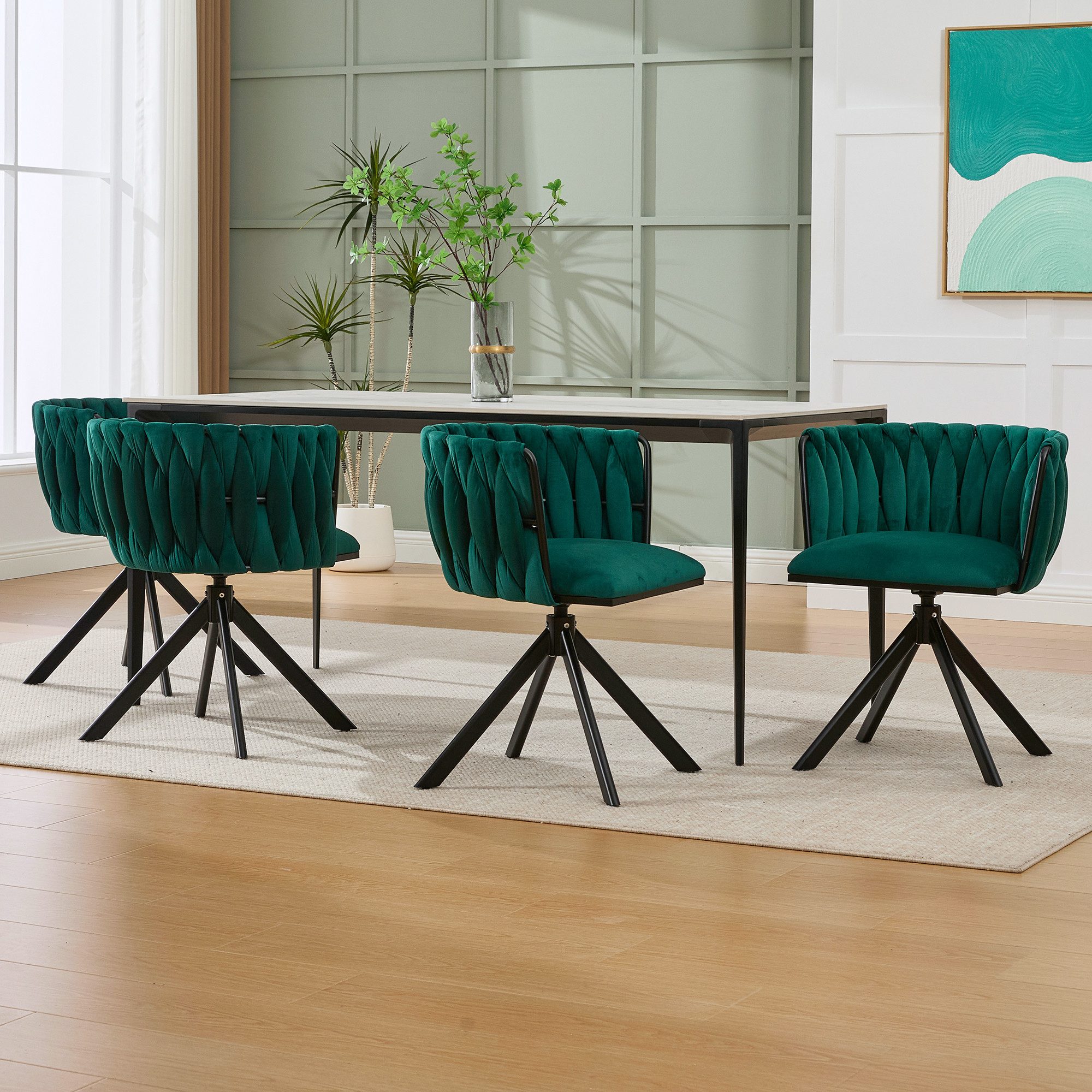 LVHOM Esszimmerstuhl Set, 180° drehbar mit günstig online kaufen