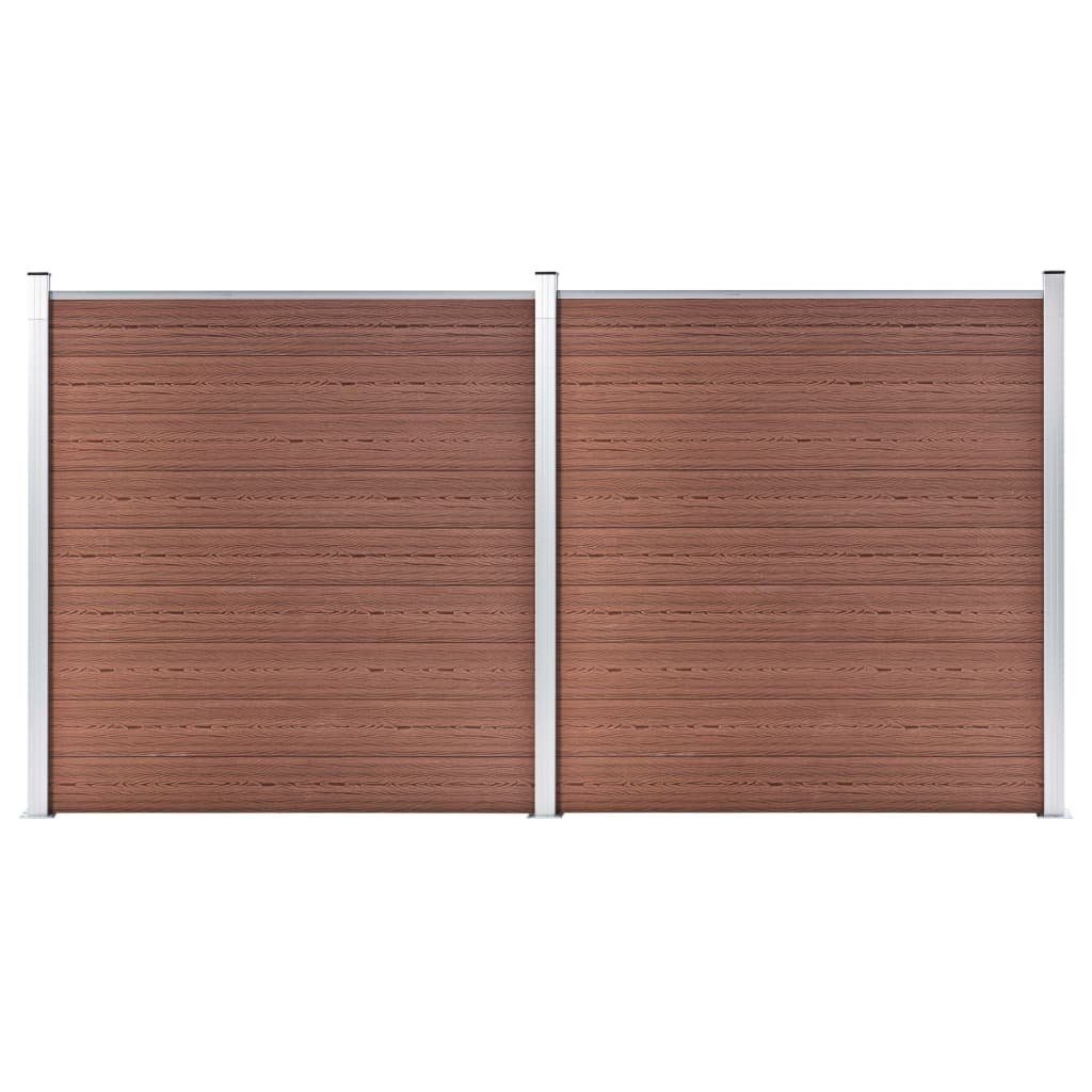 vidaXL Gartenzaun Gartenzaun WPC 353×186 cm Braun, (1-St)