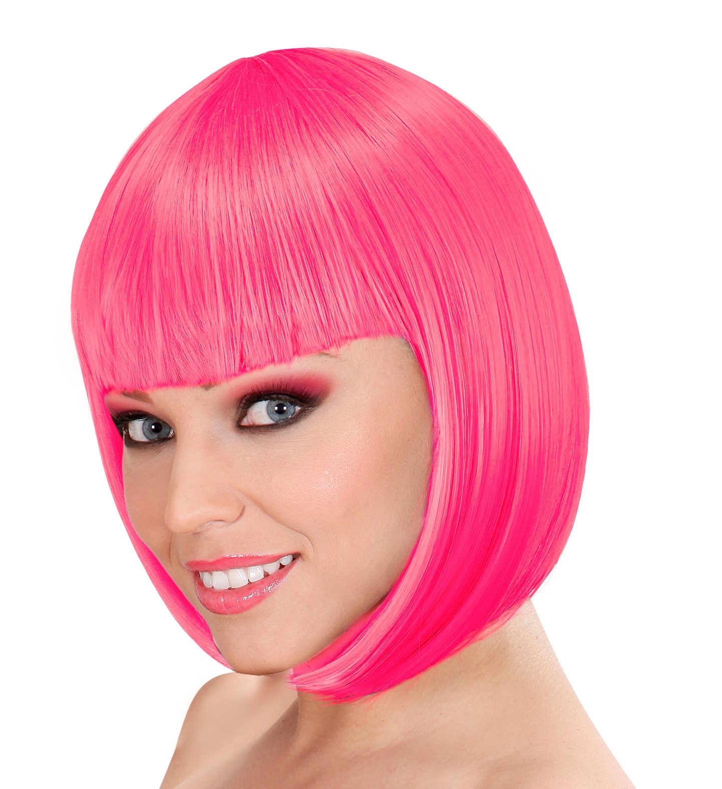 Widmann S.r.l. Kostüm-Perücke Perücke 'Lou Lou' für Damen, Pink