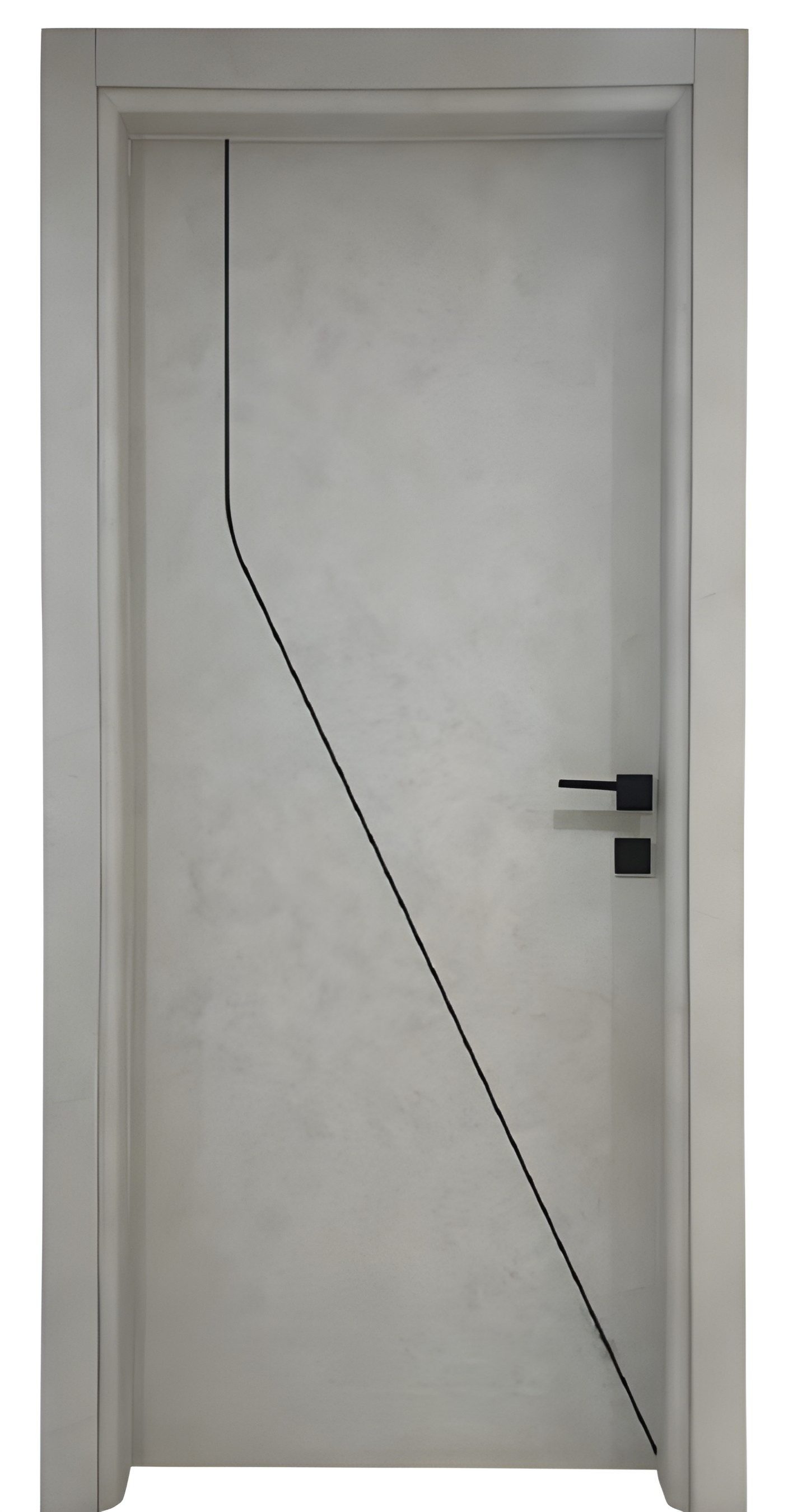 JVmoebel Zimmertür Graue Holzwerktür mit PVC-Oberfläche für stilvolle Eingänge