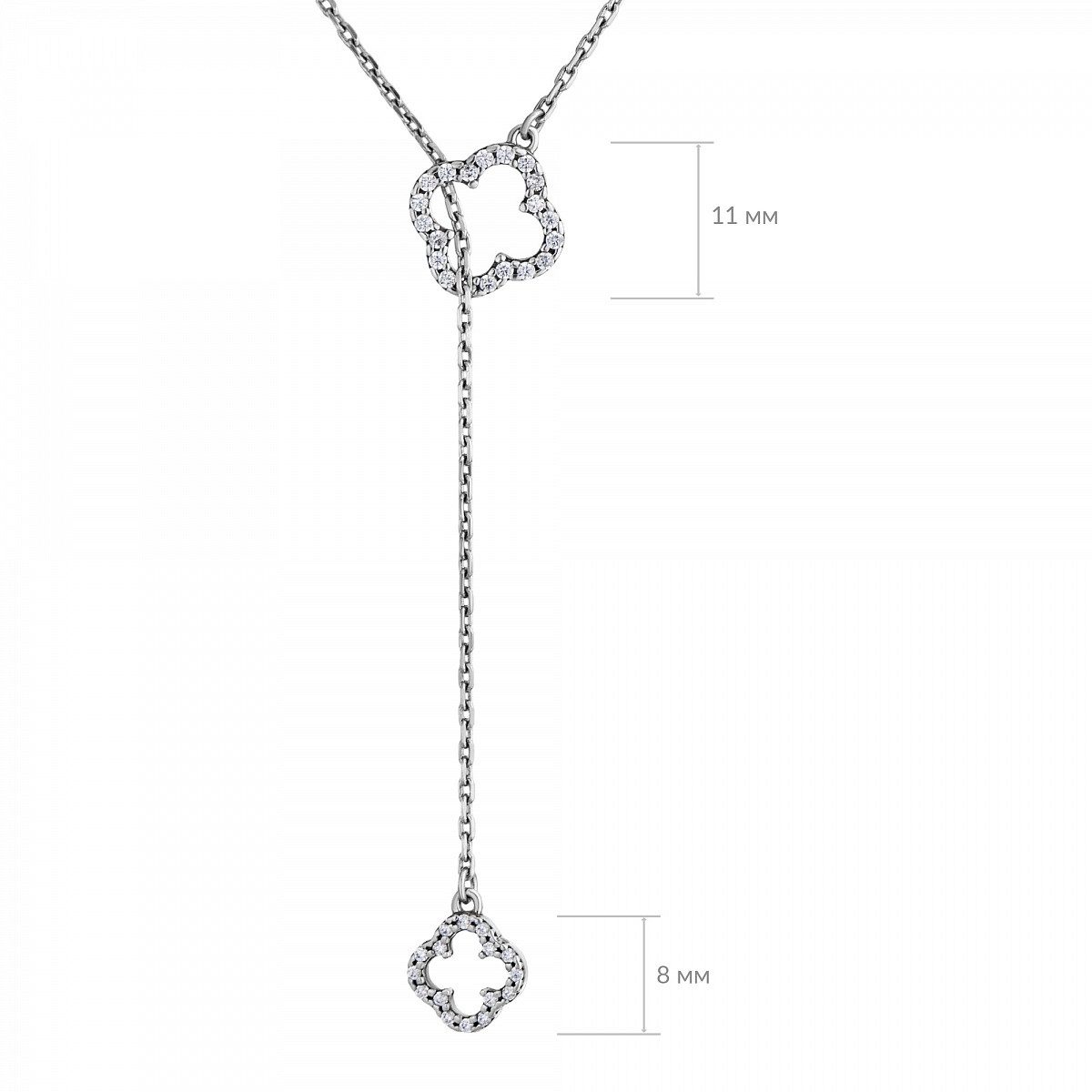 Collier Halskette mit Anhänger Halsschmuck 925 Silber Zirkonia