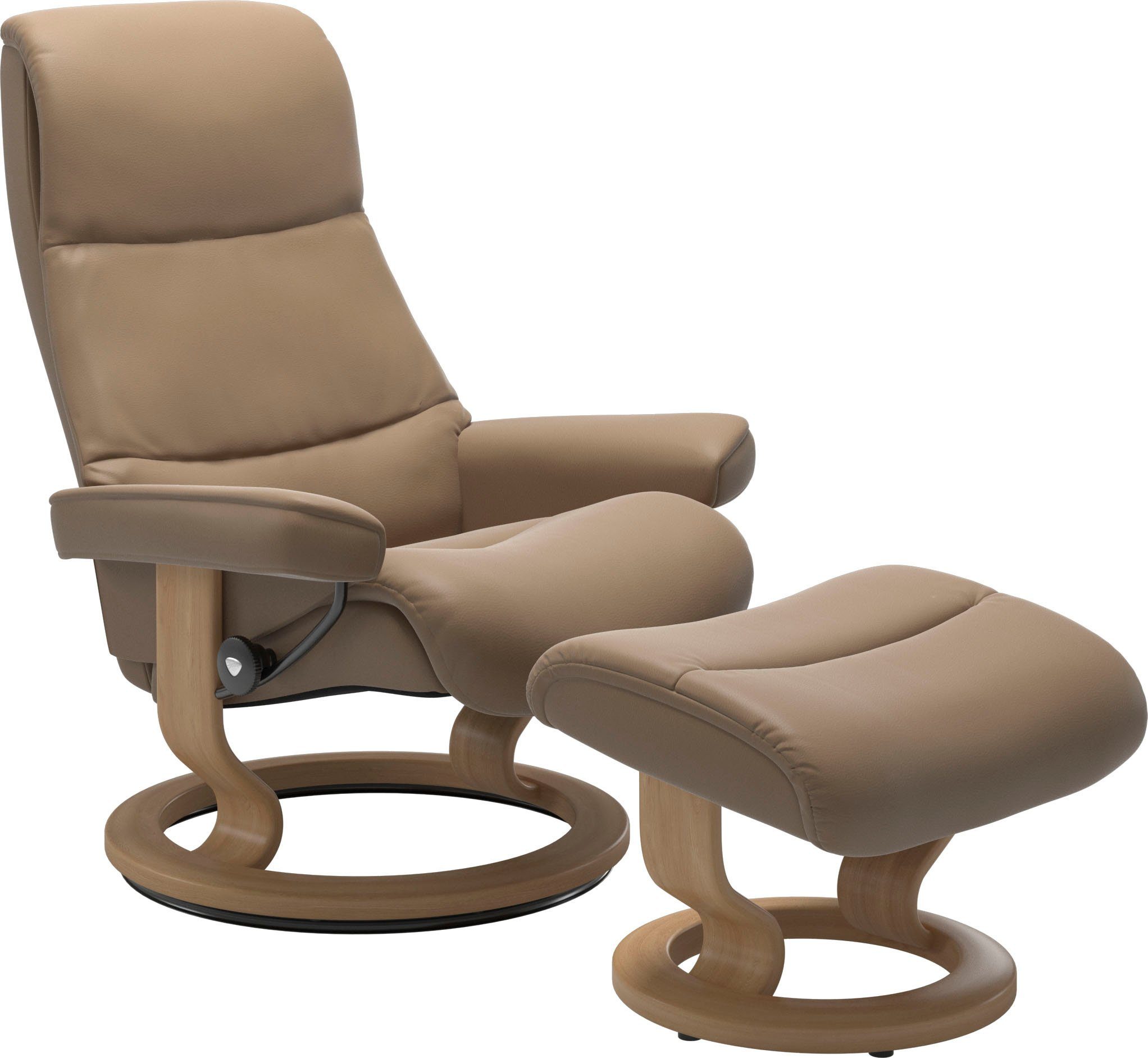 Classic L,Gestell Eiche Größe View, Stressless® mit Relaxsessel Base,