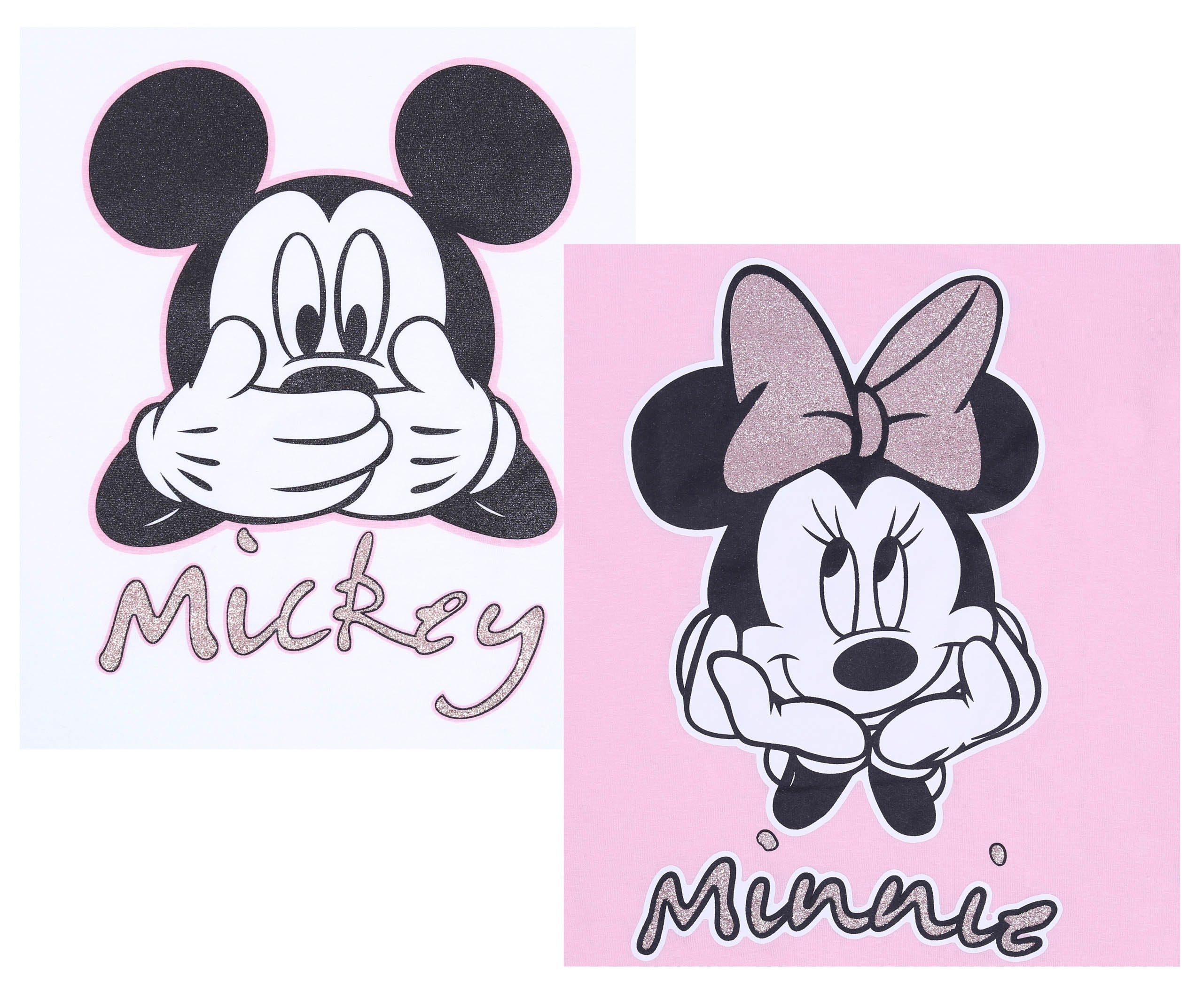 Sarcia.eu Schlafanzug 2x Weiß-pinkes Pyjama/Schlafanzug Minnie Maus DISNEY 9-10 Jahre