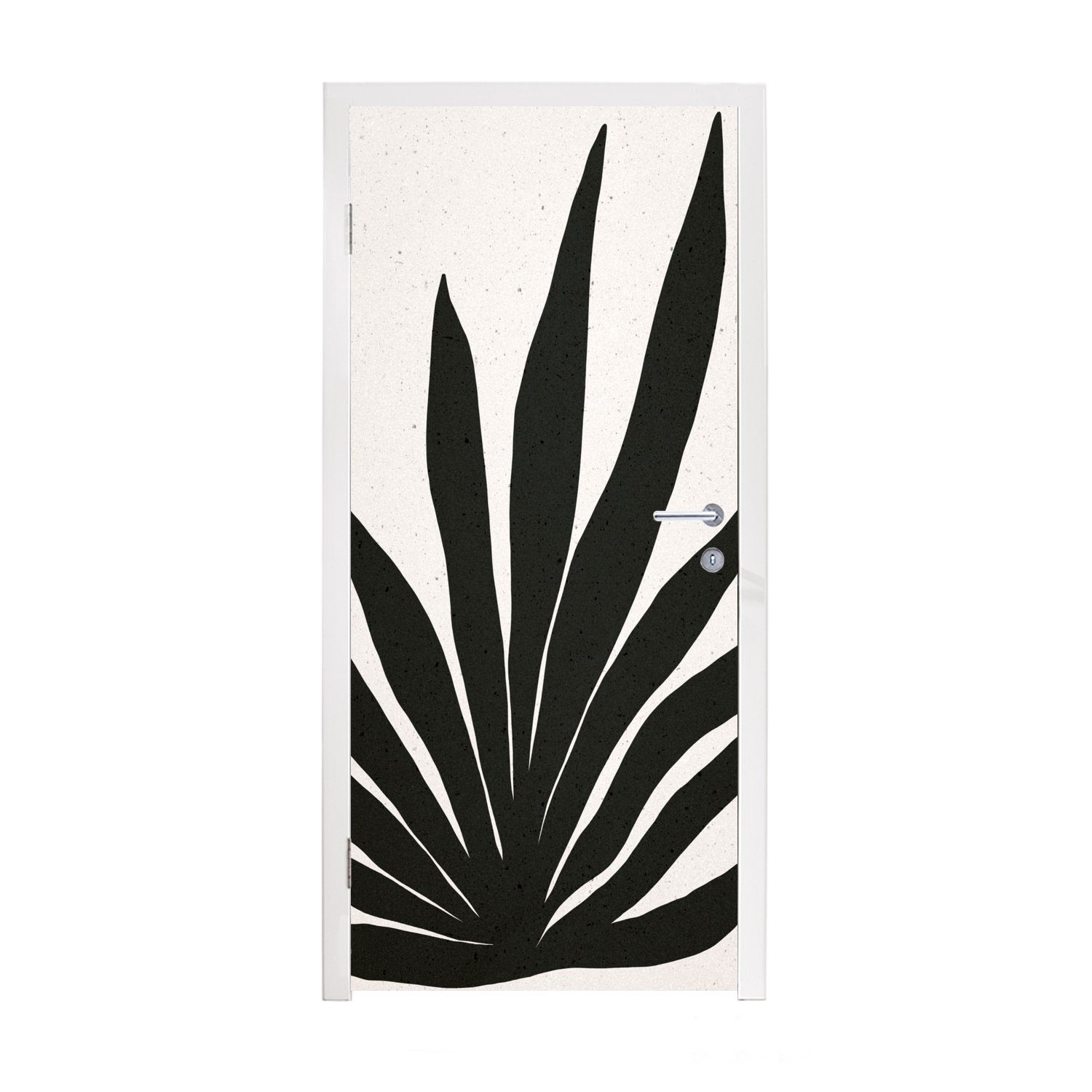 MuchoWow Türtapete Blatt - Pflanze - Minimalismus, Matt, bedruckt, (1 St), Fototapete für Tür, Türaufkleber, 75x205 cm