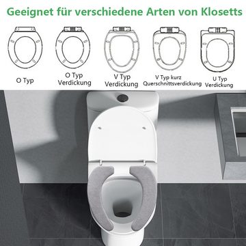 WC-Deckelbezug 2 Stück Toilettensitz Winterverdickung Sitz Toilettensitz-Aufkleber Juoungle