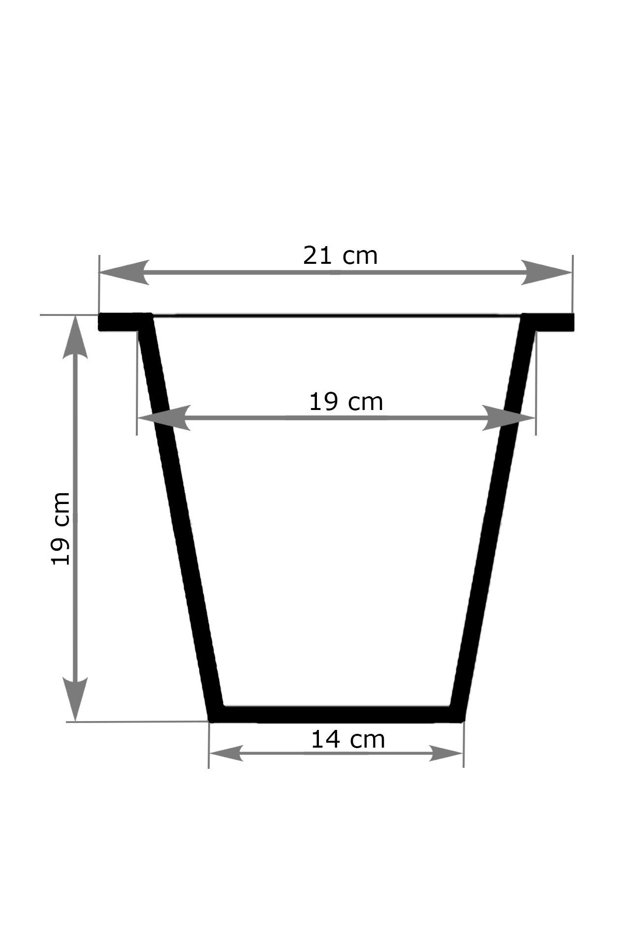 VIVANNO Pflanzeinsatz Kunststoff EINSATZ 21 Konisch - Schwarz Matt (1 St), 21x19 cm – Bild 3 von 5