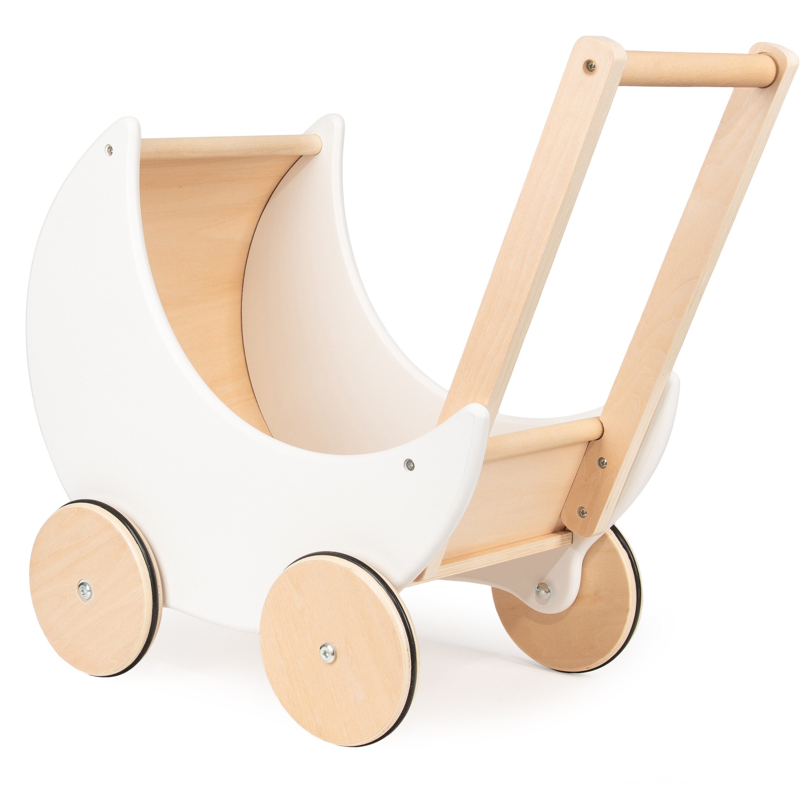 COIL Puppenwagen Lauflernwagen, Lauflernhilfe, aus Holz, Gummiräder, Kinderspielzeug – Bild 5 von 5
