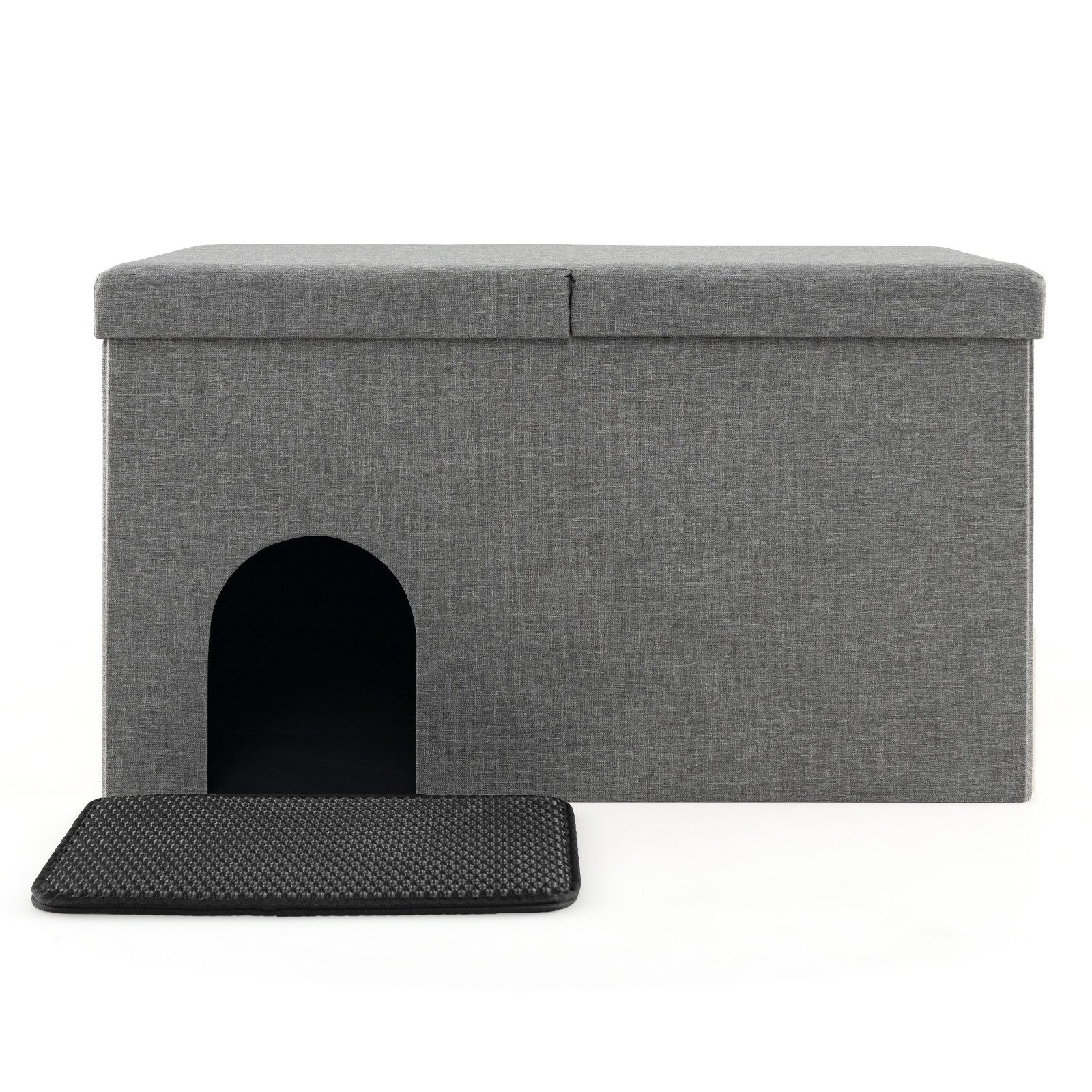 COSTWAY Indoorhütte Katzenhöhle, faltbar mit Deckel, 2-lagige günstig online kaufen