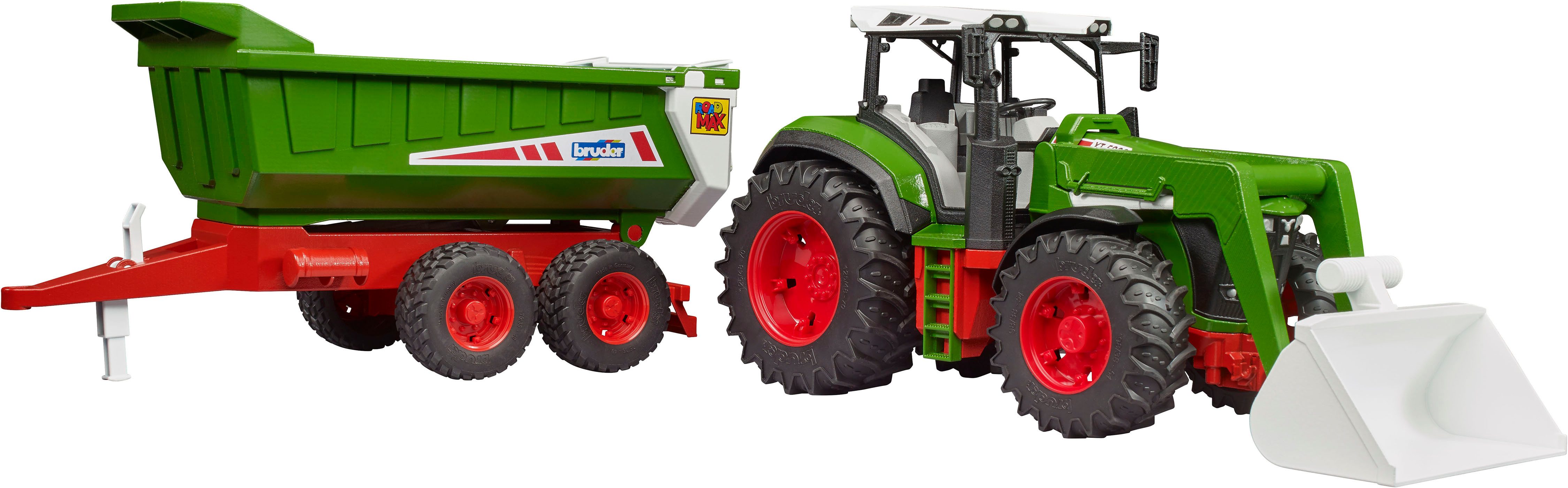 Bruder® Spielzeug-Traktor Roadmax Traktor mit Frontlader und Kippanhänger (03452), Made in Europe