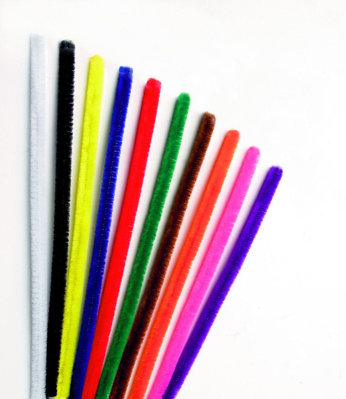 Glorex Bastelnaturmaterial Glorex Biegeplüsch bunt 10 Stück