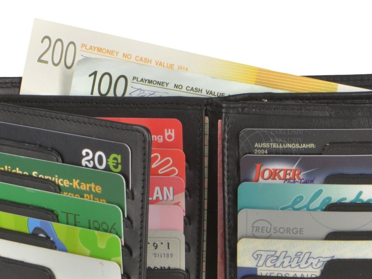 Harry, Esquire Kartenfächer RFID 25 mit Leder, Herrenbörse, Geldbörse Geldbeutel, Schutz,