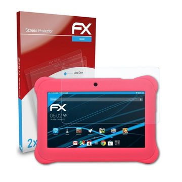 atFoliX Schutzfolie Displayschutz für Alldaymall Kids Tablet, (2 Folien), Ultraklar und hartbeschichtet
