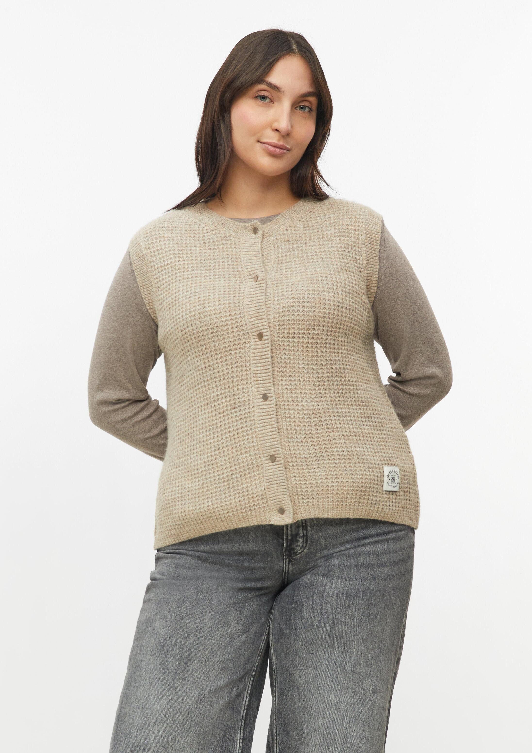 s.Oliver Funktionsweste Strickjacke Strickweste aus Alpakamix