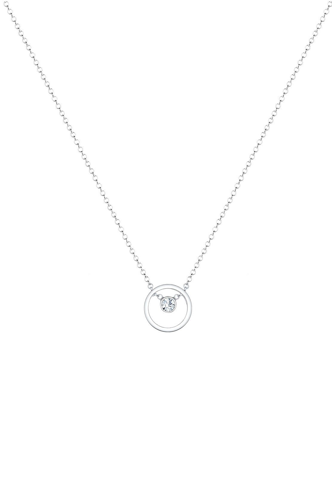 Elli Collierkettchen Kreis 925 Sterling Silber, mit Kristallen von Swarovski®