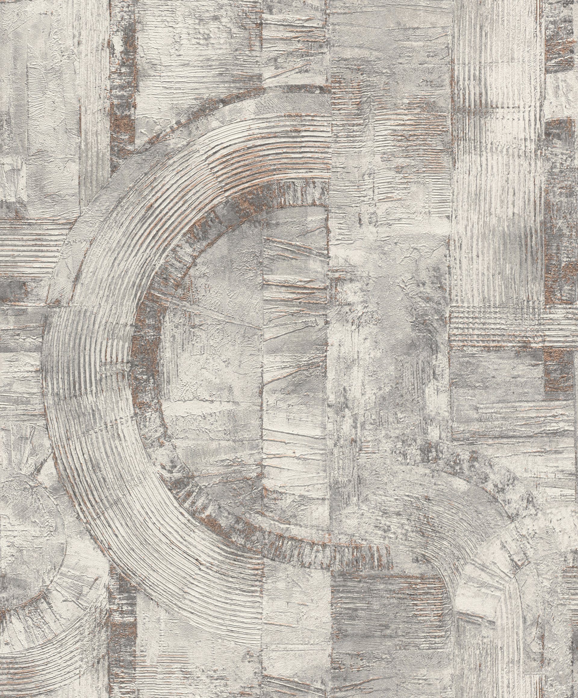 Rasch Vliestapete Composition, abstrakt, (1 St), mit grafischer Struktur