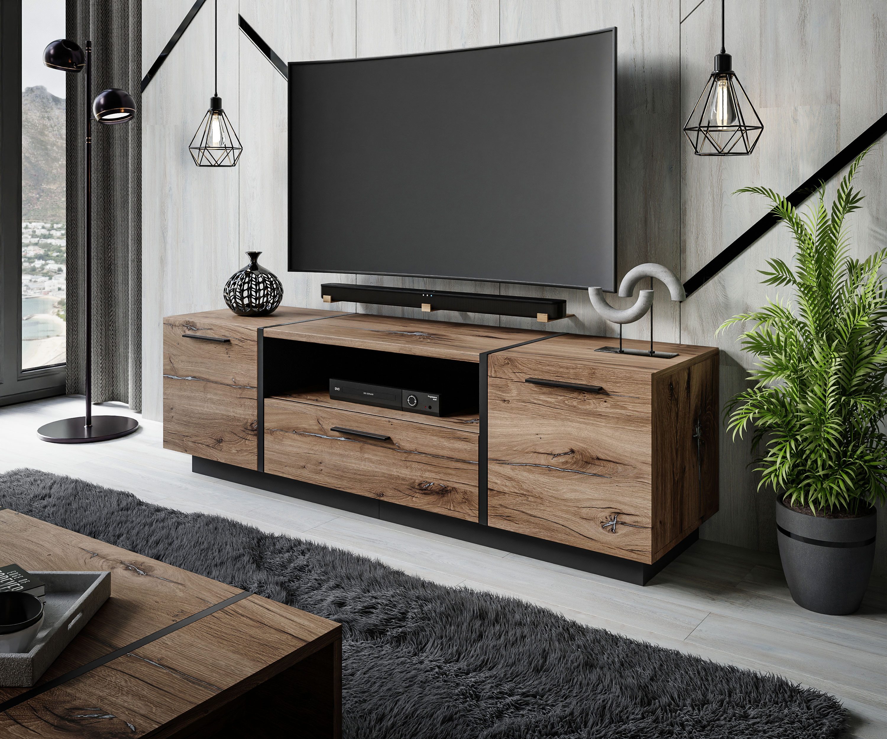 Lookway TV-Schrank ONYX LOFT auf Sockel
