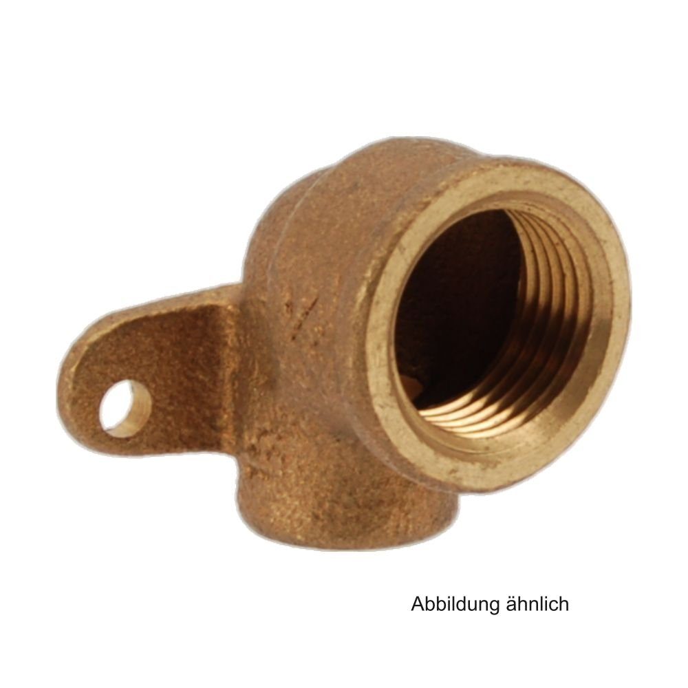 Viega Wasserrohr Lötfitting Rotguss Deckenwinkel mit 1 Innengewinde und Befestigungsbüg