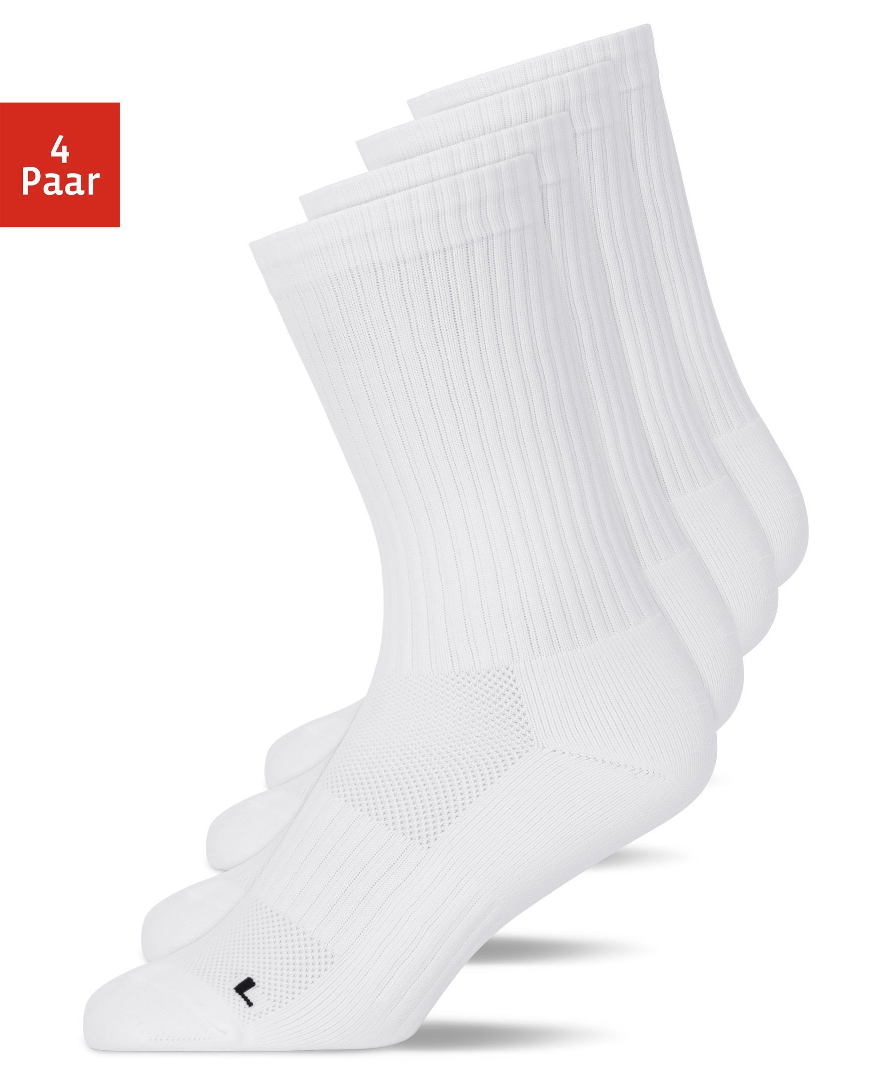 10-20 Paar Sportsocken Tennissocken dicke Qualität weiße Unisex Socken kochfest 