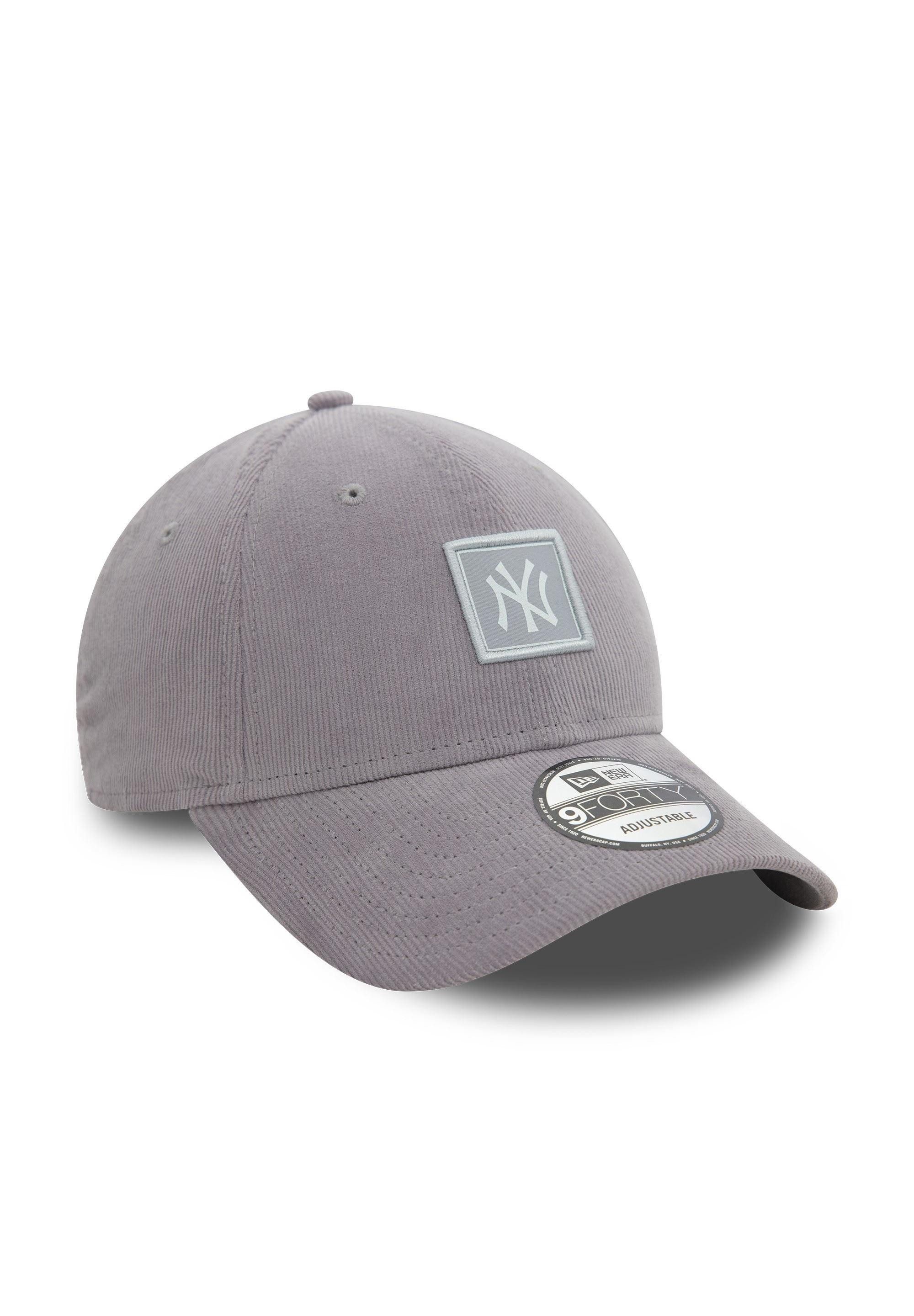 New Era Baseball Cap New York Yankees MLB Cord Patch Grau Verstellbare 9Forty Cap New Era (1-St)
