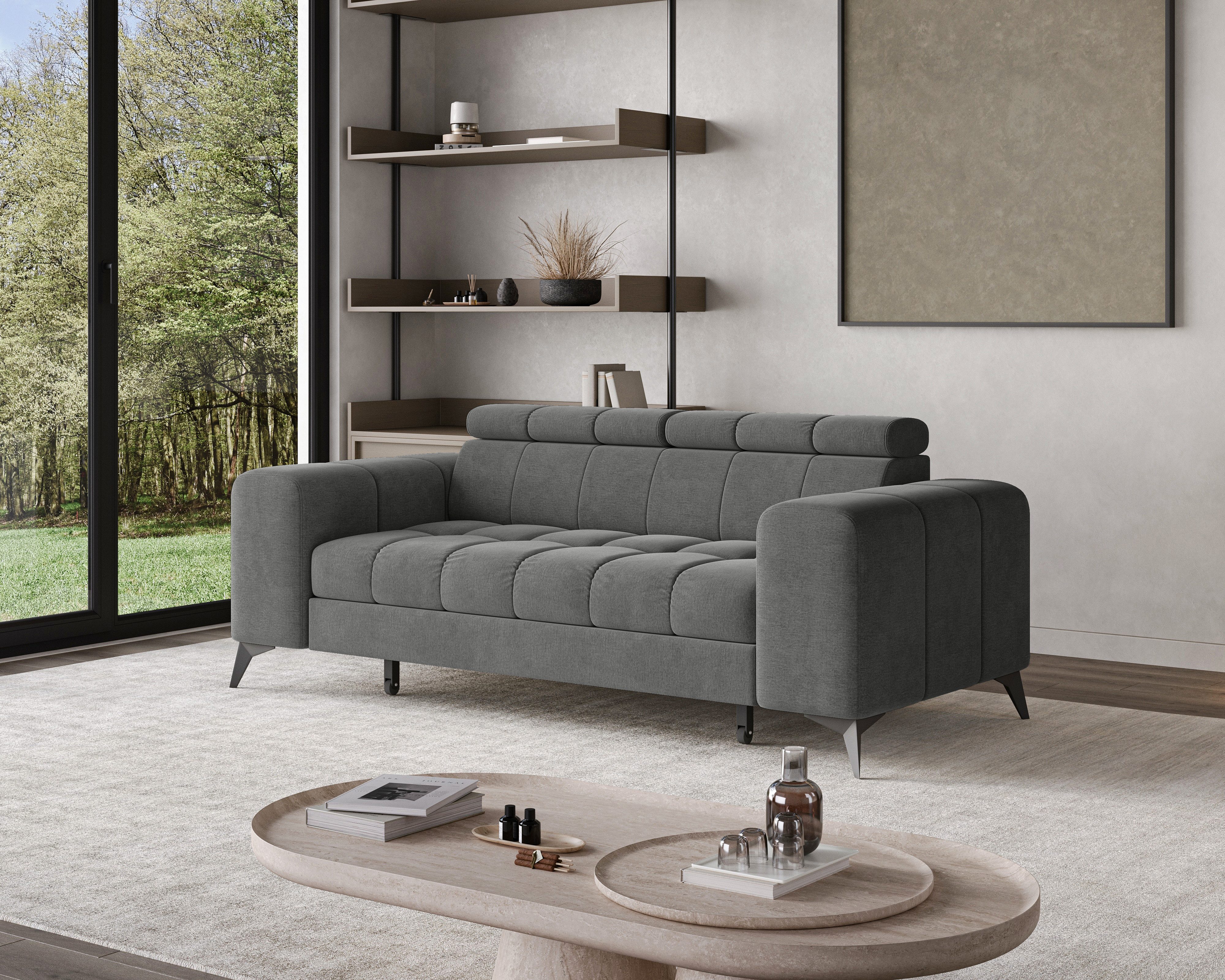 Chilly Möbel Sofa 2-Sitzer – Modern & Gemütlich - 262×74 cm - Monolith 95
