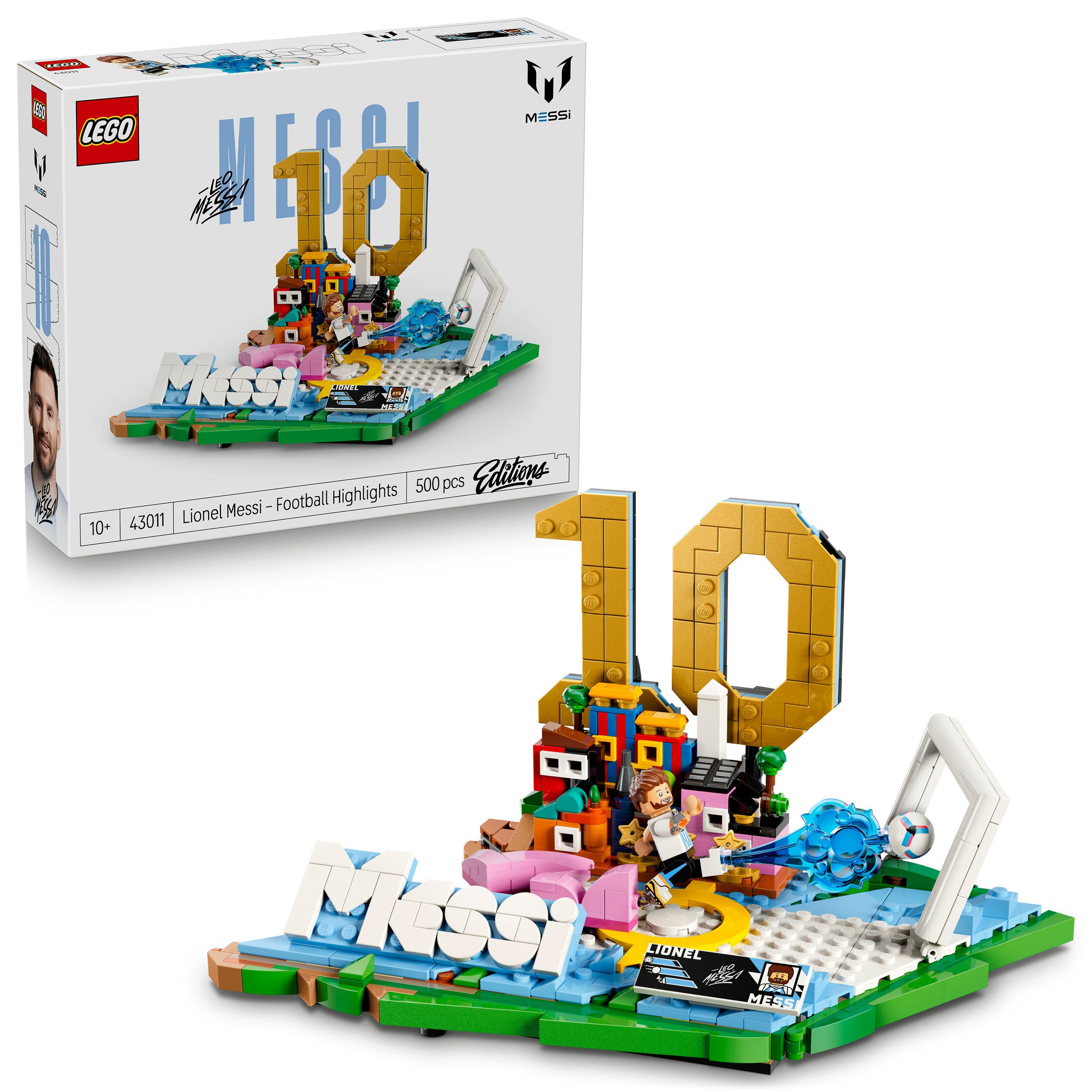 LEGO® Lionel Messi – Fußball-Highlights (43011), LEGO Editions Football Konstruktionsspielsteine, (500 St)