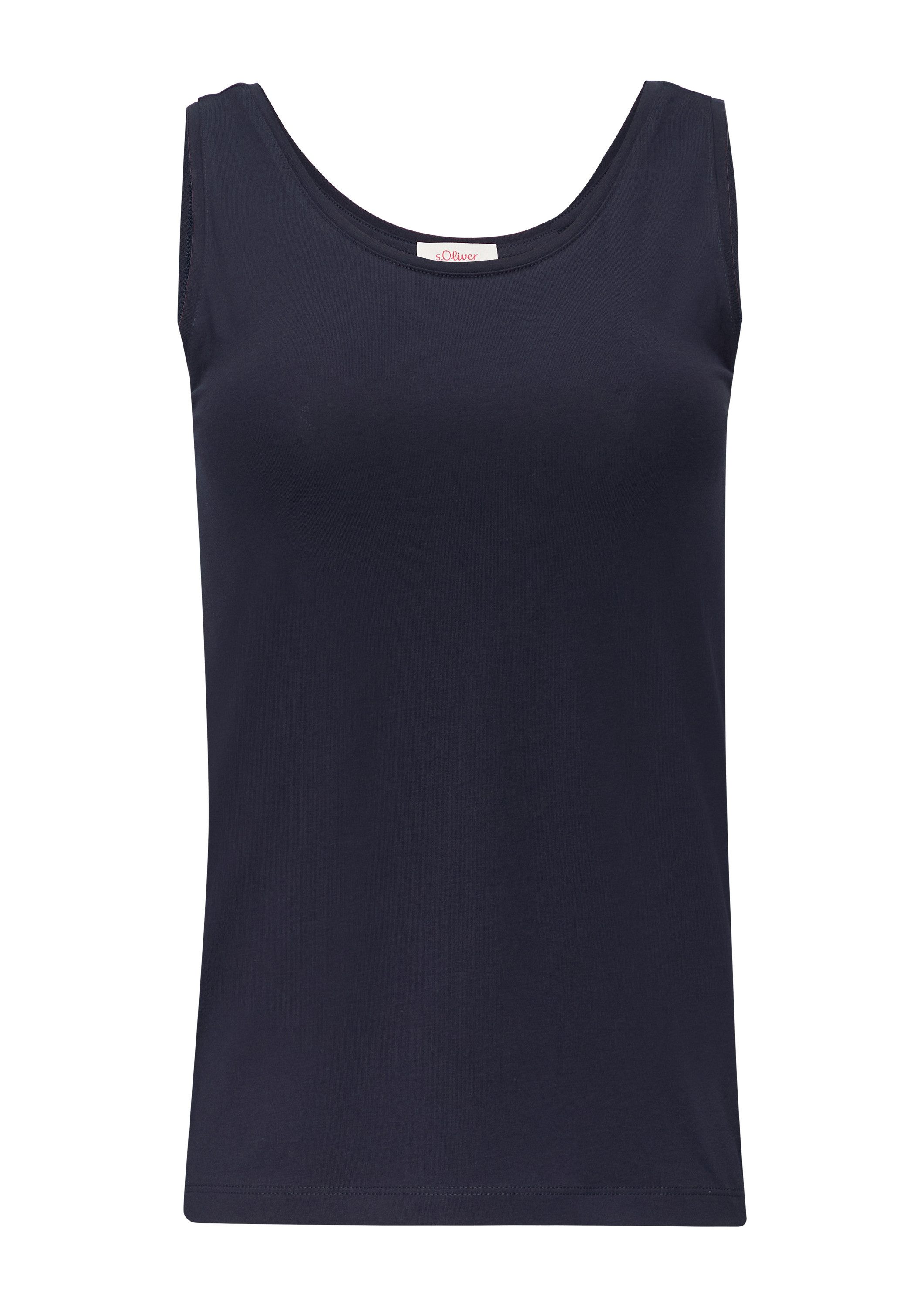 s.Oliver Muscleshirt T-Shirt Schmal geschnittenes Tanktop aus Baumwollmix günstig online kaufen