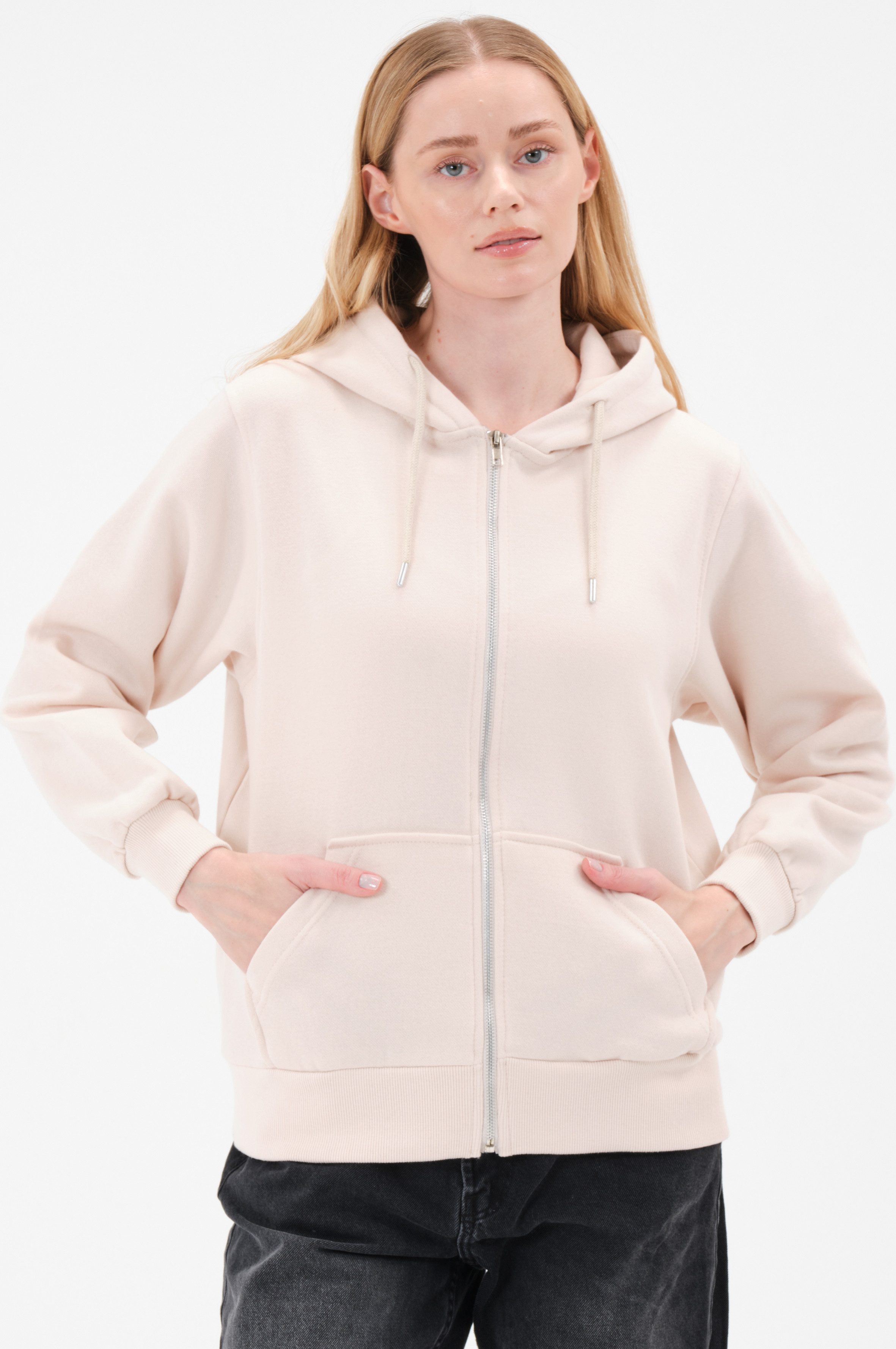 Smith & Solo Kapuzenpullover Damen - Sweatshirt mit Reißverschluss Zipper H günstig online kaufen