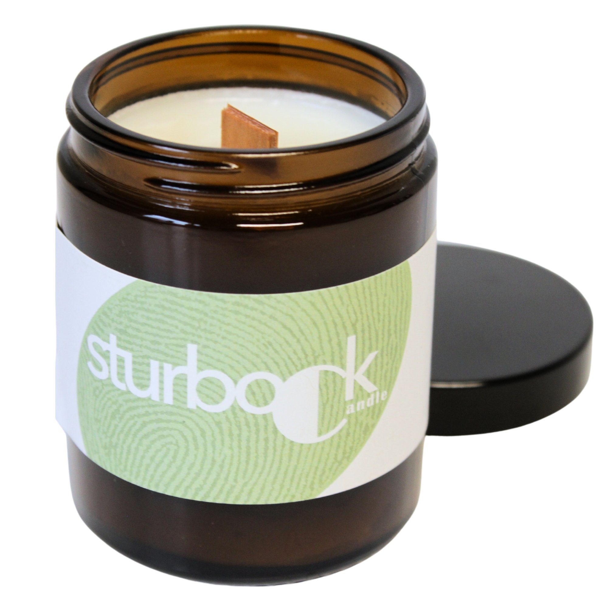 REALLaxx Duftkerze Sturbock Candle (1 Stk., duftende Kerze im wiederverwendbaren Glas), vegan & handgefertigt, mit Holzdocht (Wooden Wick)