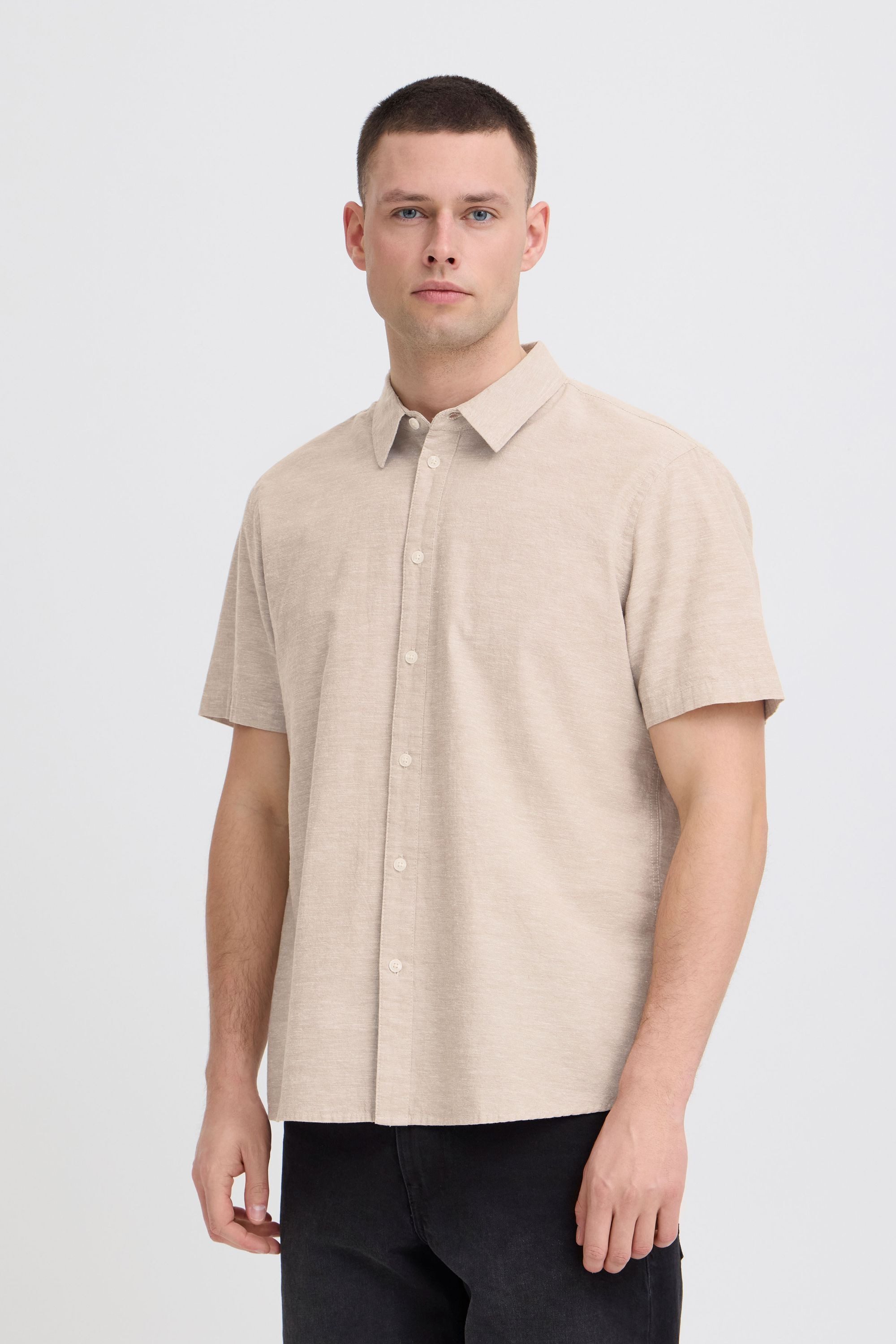 Blend Leinenhemd BHAban Slub Linen Mix Leinen-Mix Hemd in Melange-Optik