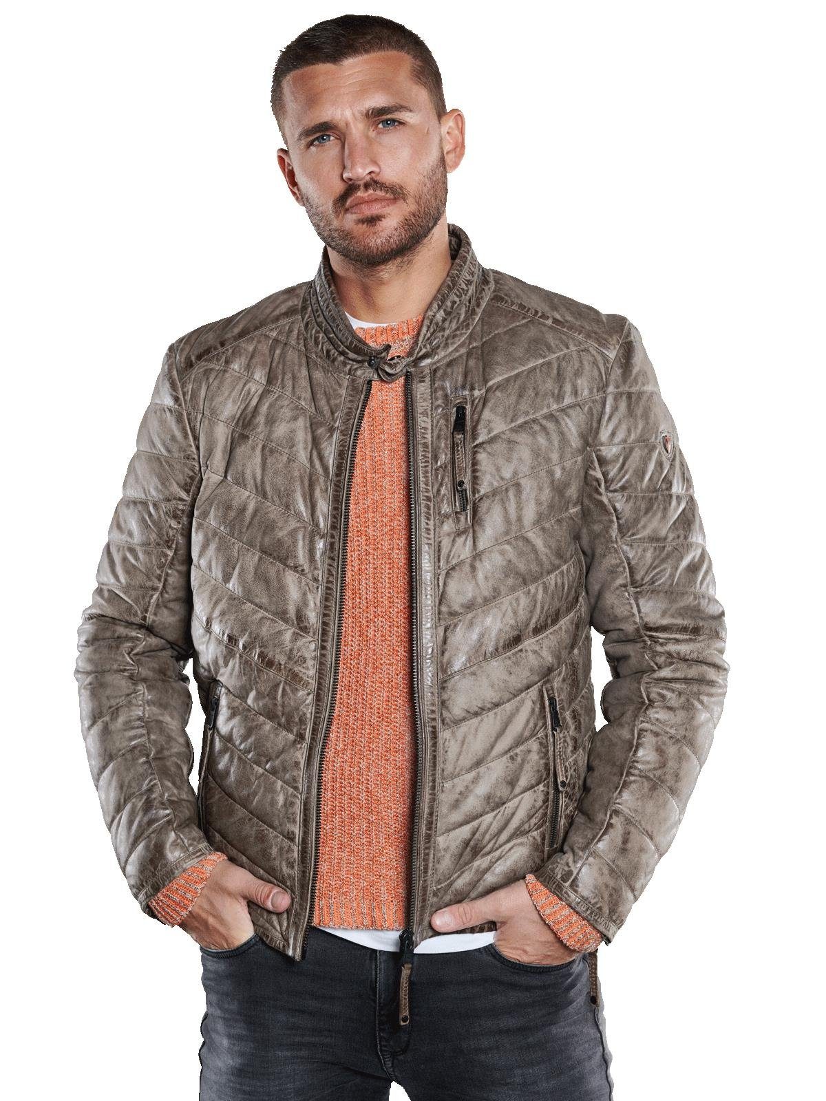 emilio adani Lederjacke Lederjacke mit Steppung