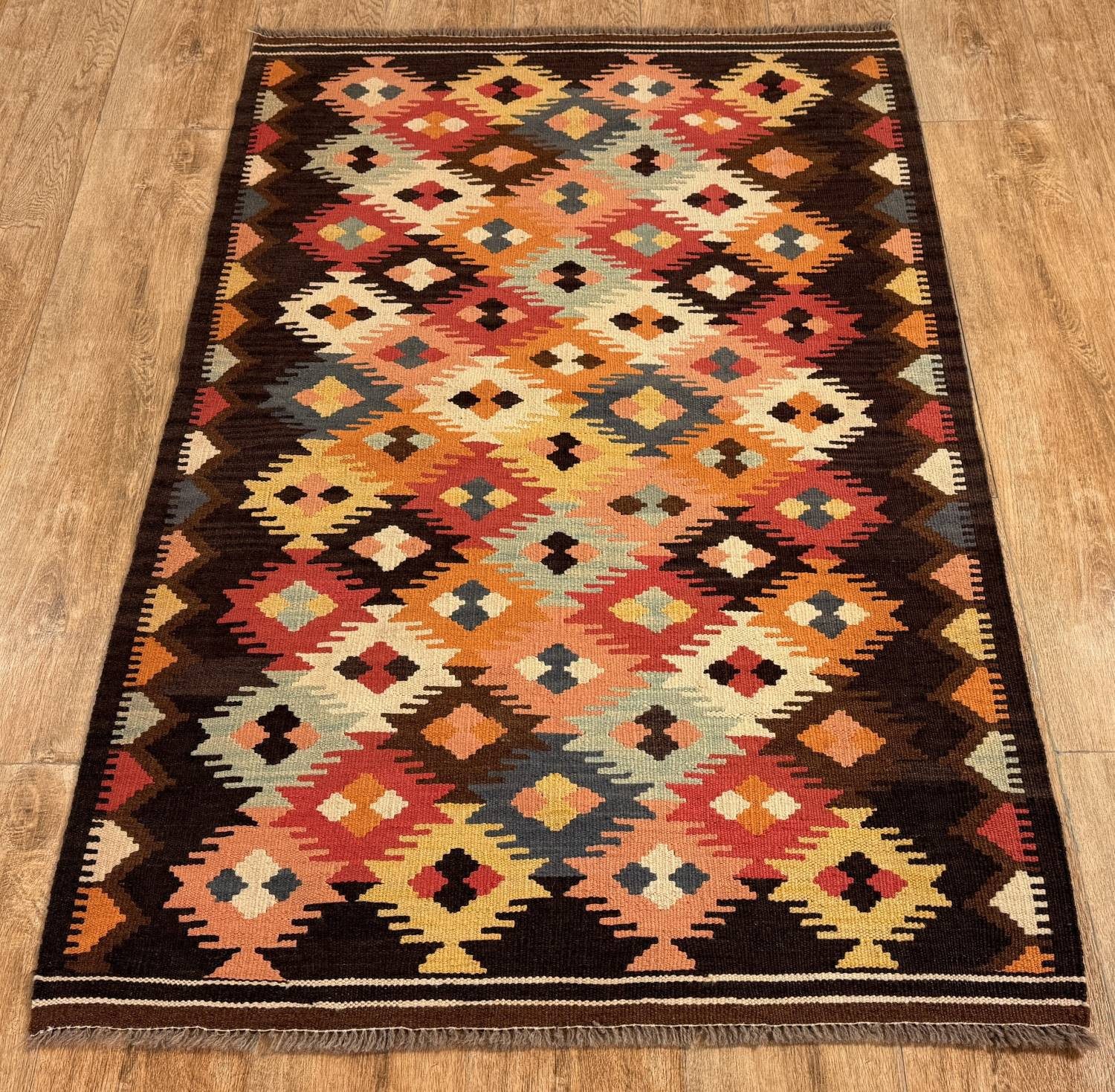 Rug Studios Teppich KELIM ORIGINAL HANDGEARBEITET, Rechteckig, Höhe: 5 mm, Handgefertigt, 89 x 150 cm, Multi