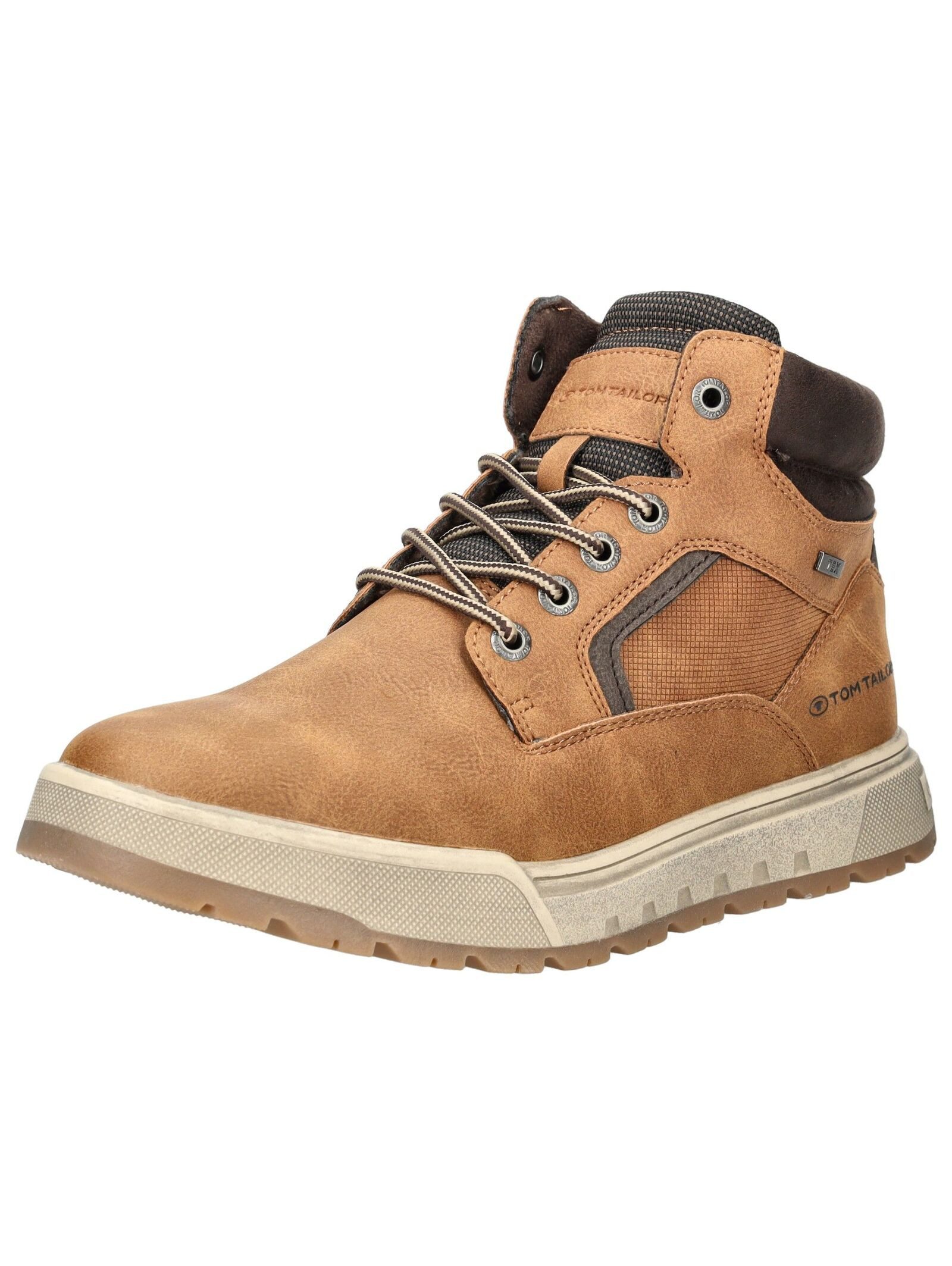 Stiefelette Lederimitat/Textil . Schnürstiefelette