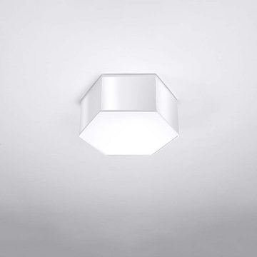 etc-shop Deckenstrahler, Leuchtmittel nicht inklusive, Deckenleuchte Deckenlampe PVC Weiß H 13,5 cm Wohnzimmerleuchte
