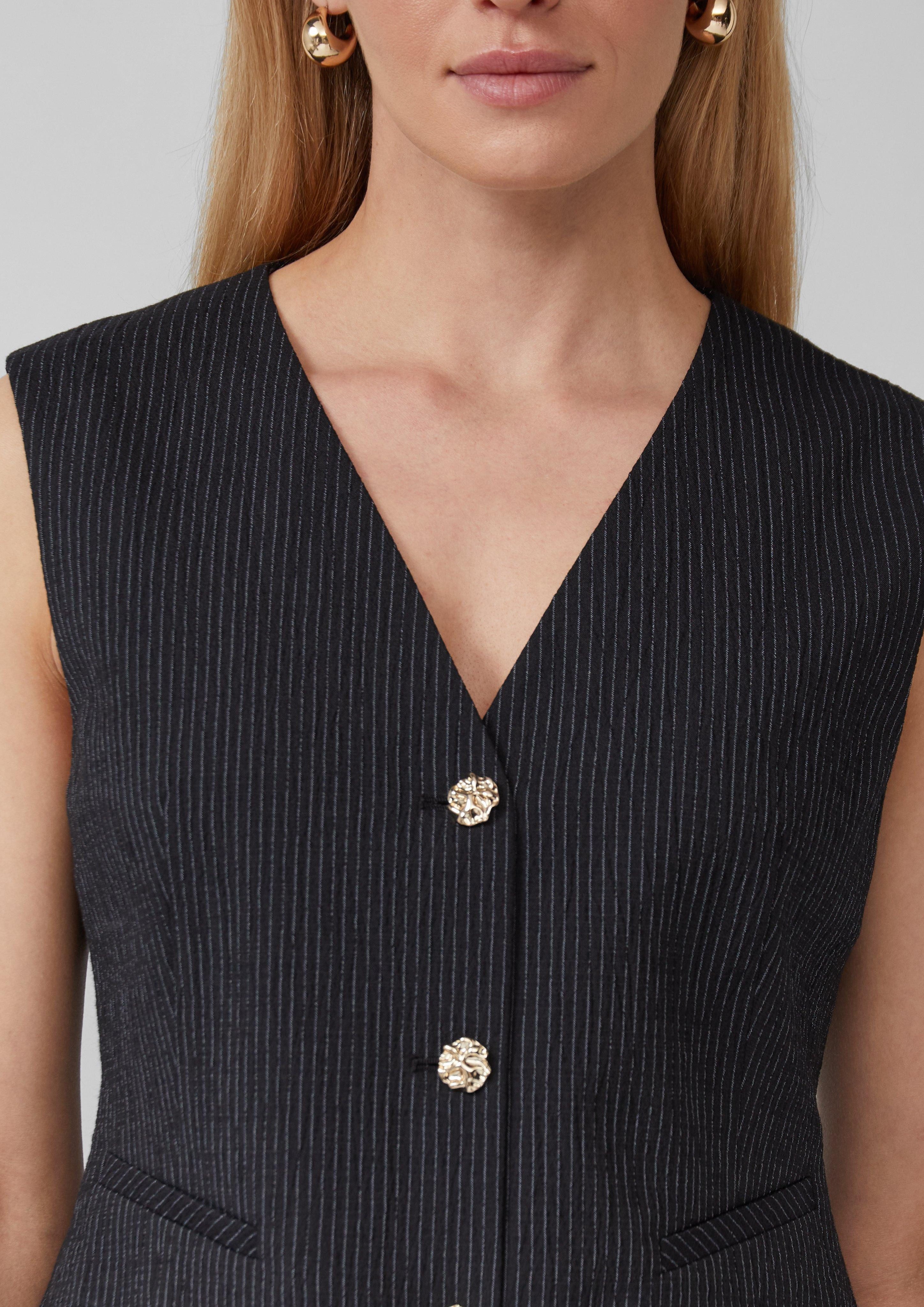 s.Oliver BLACK LABEL Strickweste Taillierte Slim-Fit-Weste günstig online kaufen