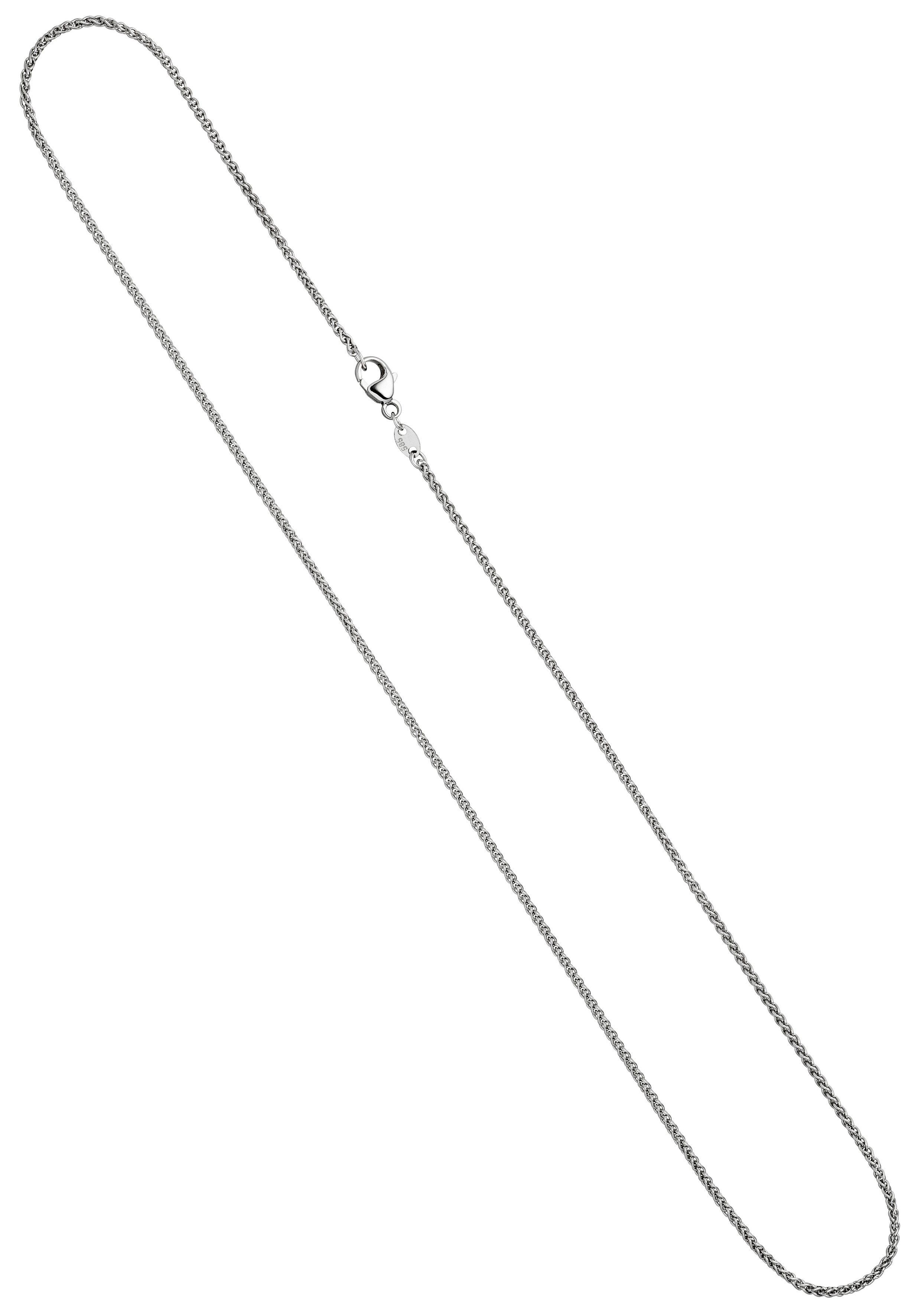 JOBO Kette ohne Anhänger Zopfkette, 585 Weißgold 1,8 mm 50 cm günstig online kaufen