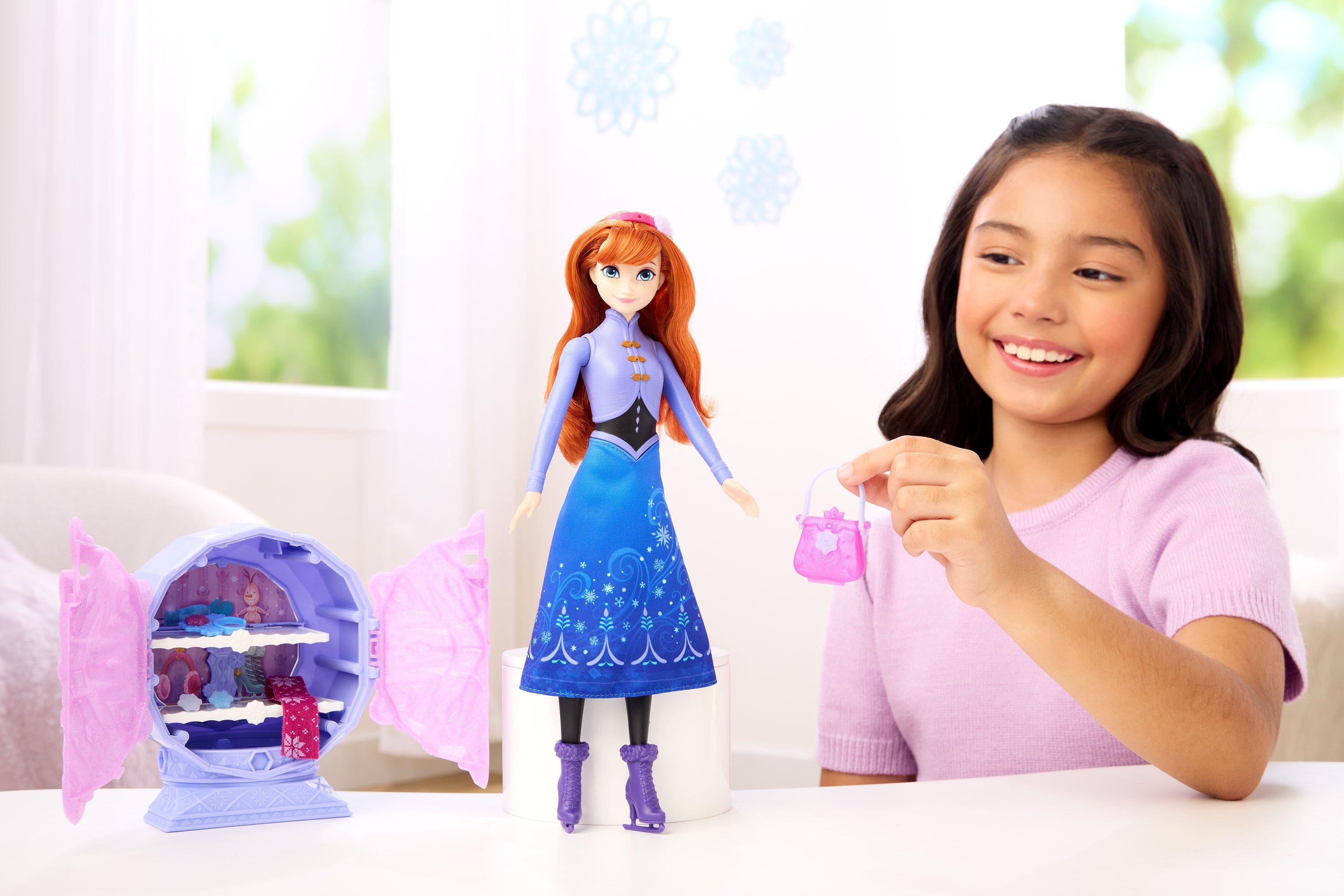 Mattel® Anziehpuppe Disney Die Eiskönigin Jewel Reveal, Eisläuferin Anna