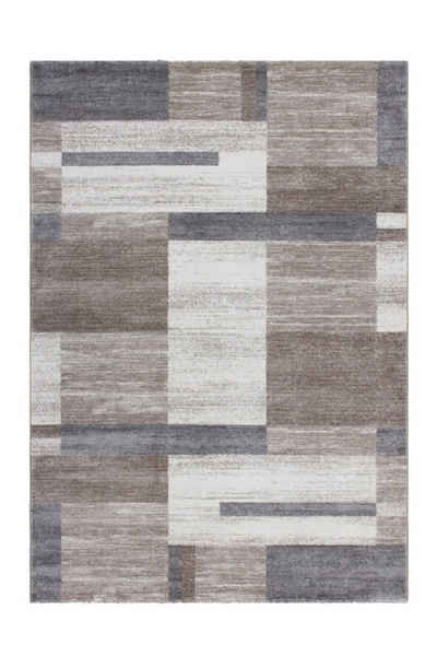 Teppich Teppich modern Design, beige-silberfarben, LALEE, Rechteckig, Höhe: 16 mm, gemustert, pflegeleicht
