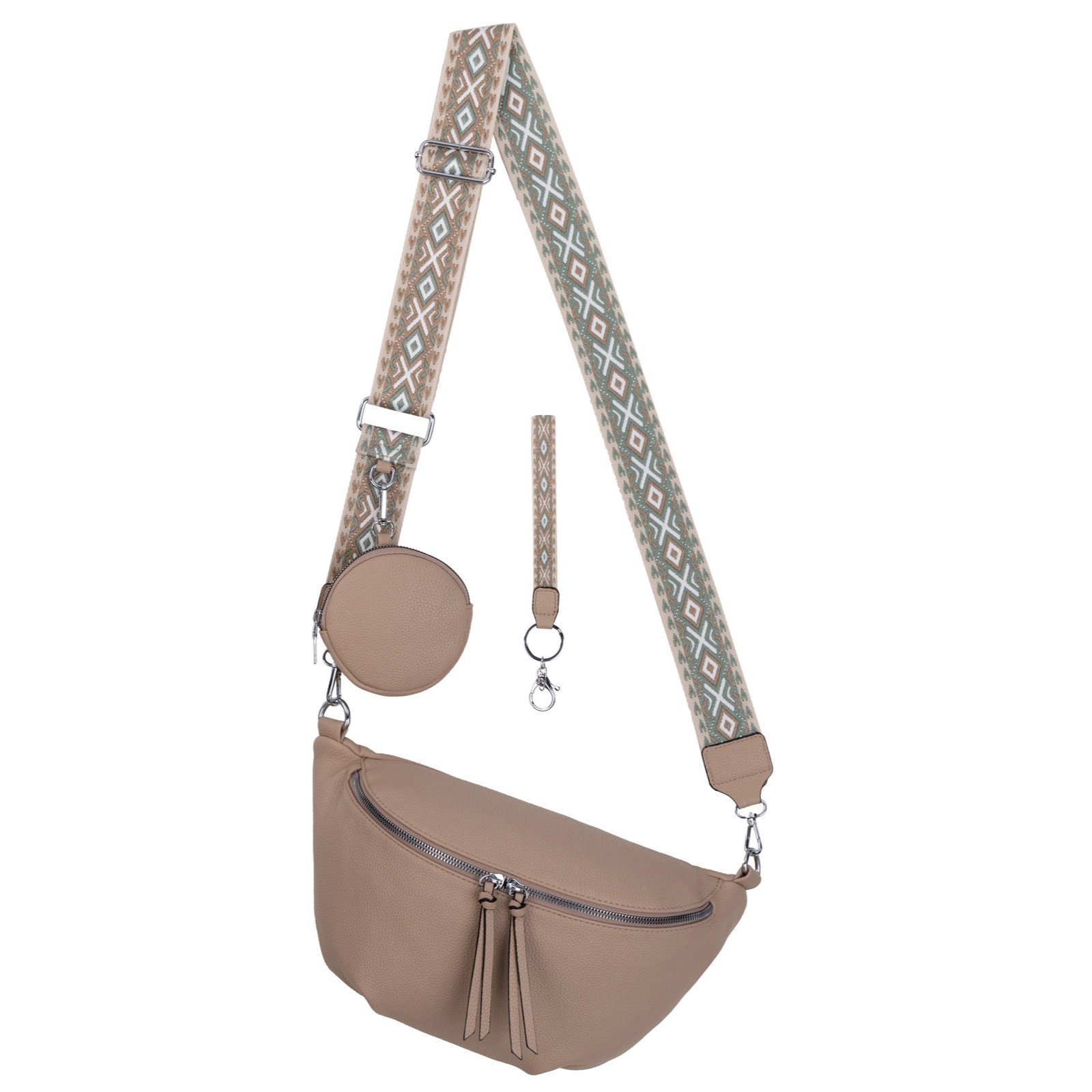 Gürteltasche Bauchtasche Umhängetasche Crossbody-Bag Kunstleder Italy-Design