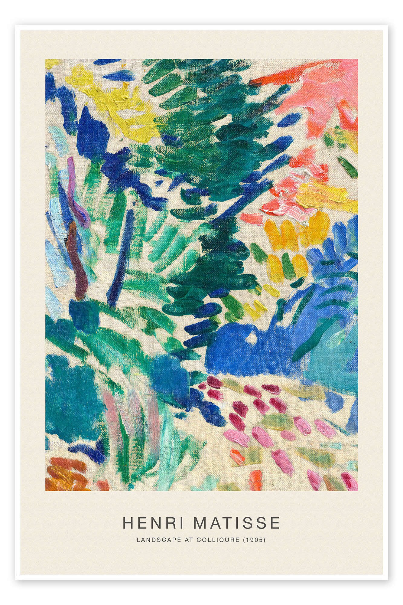 Posterlounge Wandbild Landscape at Collioure I, 1905 - Henri Matisse, Henri Matisse, erhältlich als Poster, Leinwandbild, Wandsticker oder Acrylglasbild