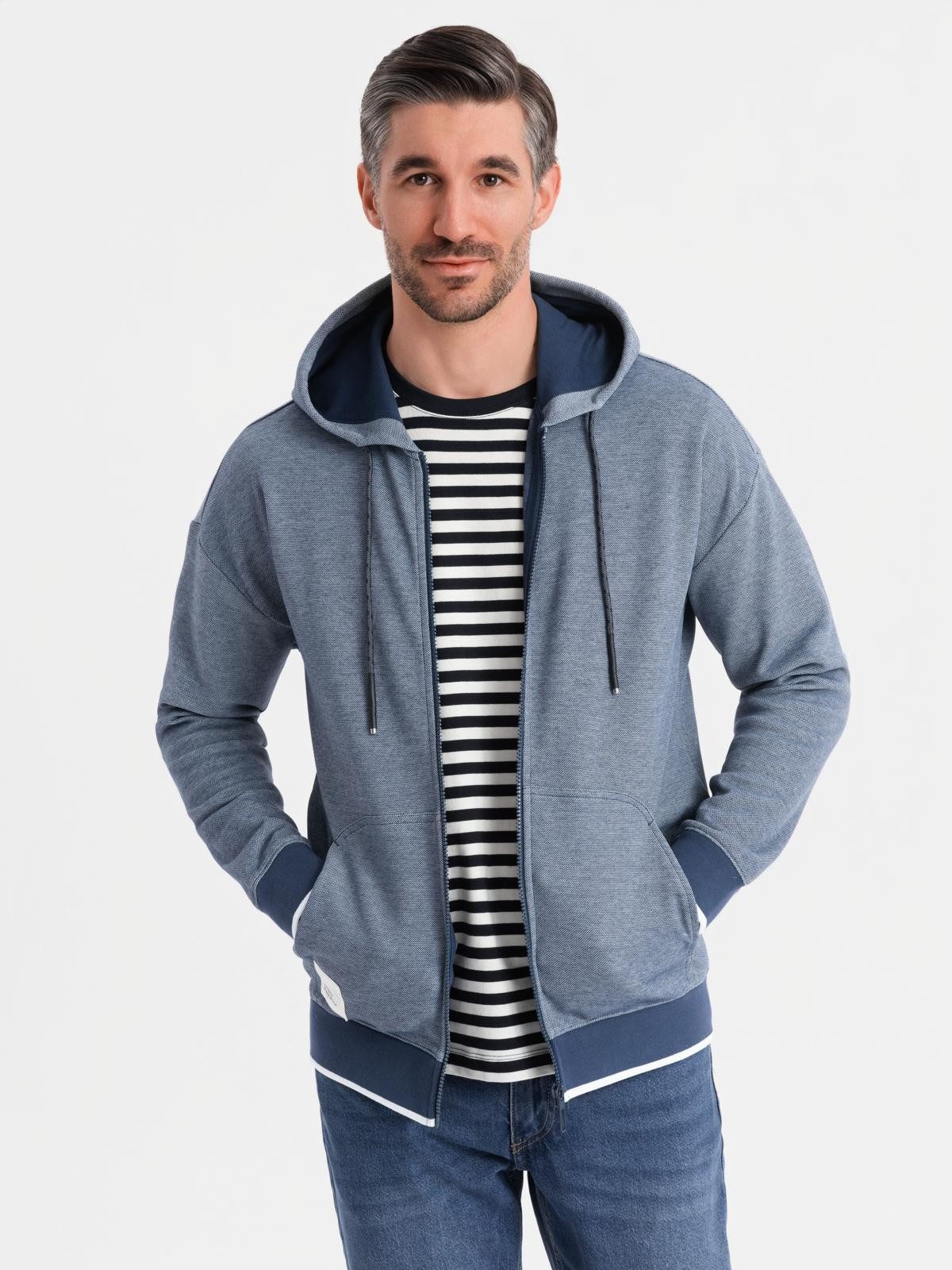 OMBRE Kapuzensweatjacke Weich strukturiertes Sweatshirt mit günstig online kaufen