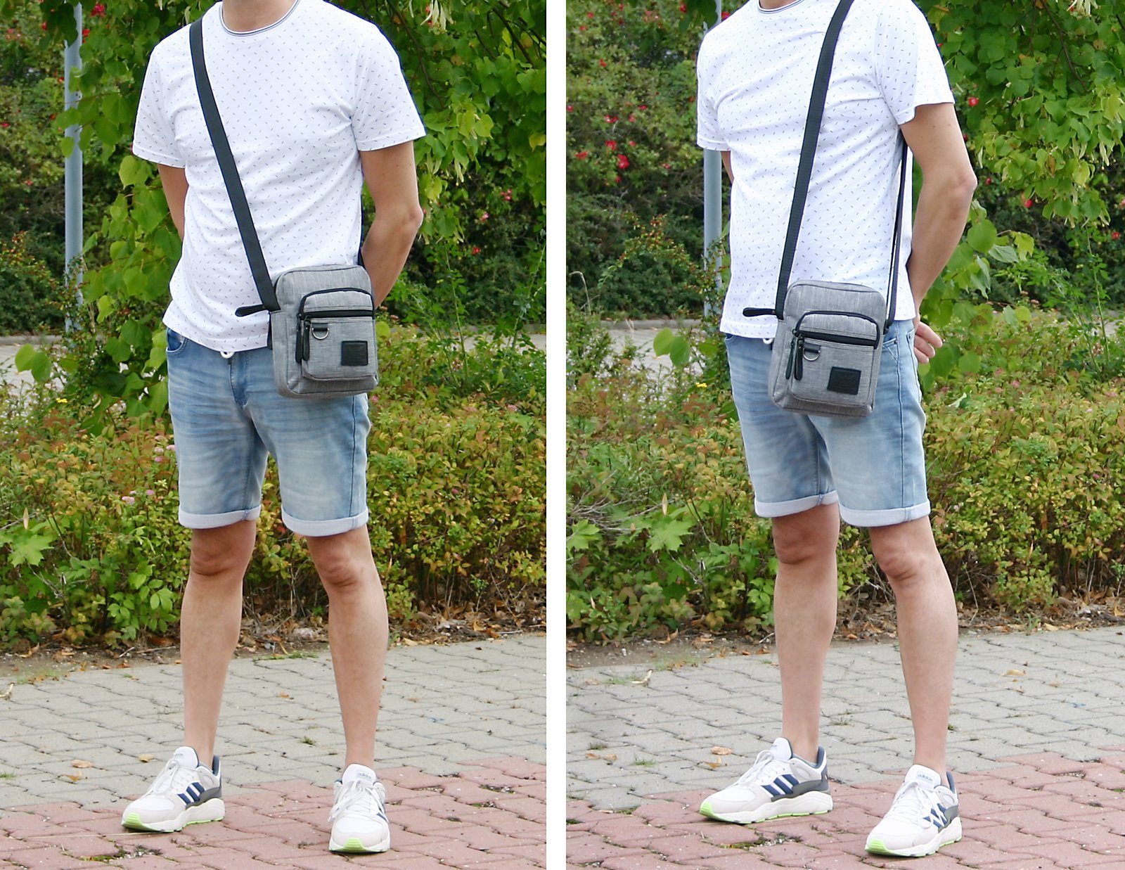 J JONES JENNIFER JONES Messenger Bag Kleine Herren Umhängetasche - Crossover Schultertasche, 19 x 23 x 10 cm