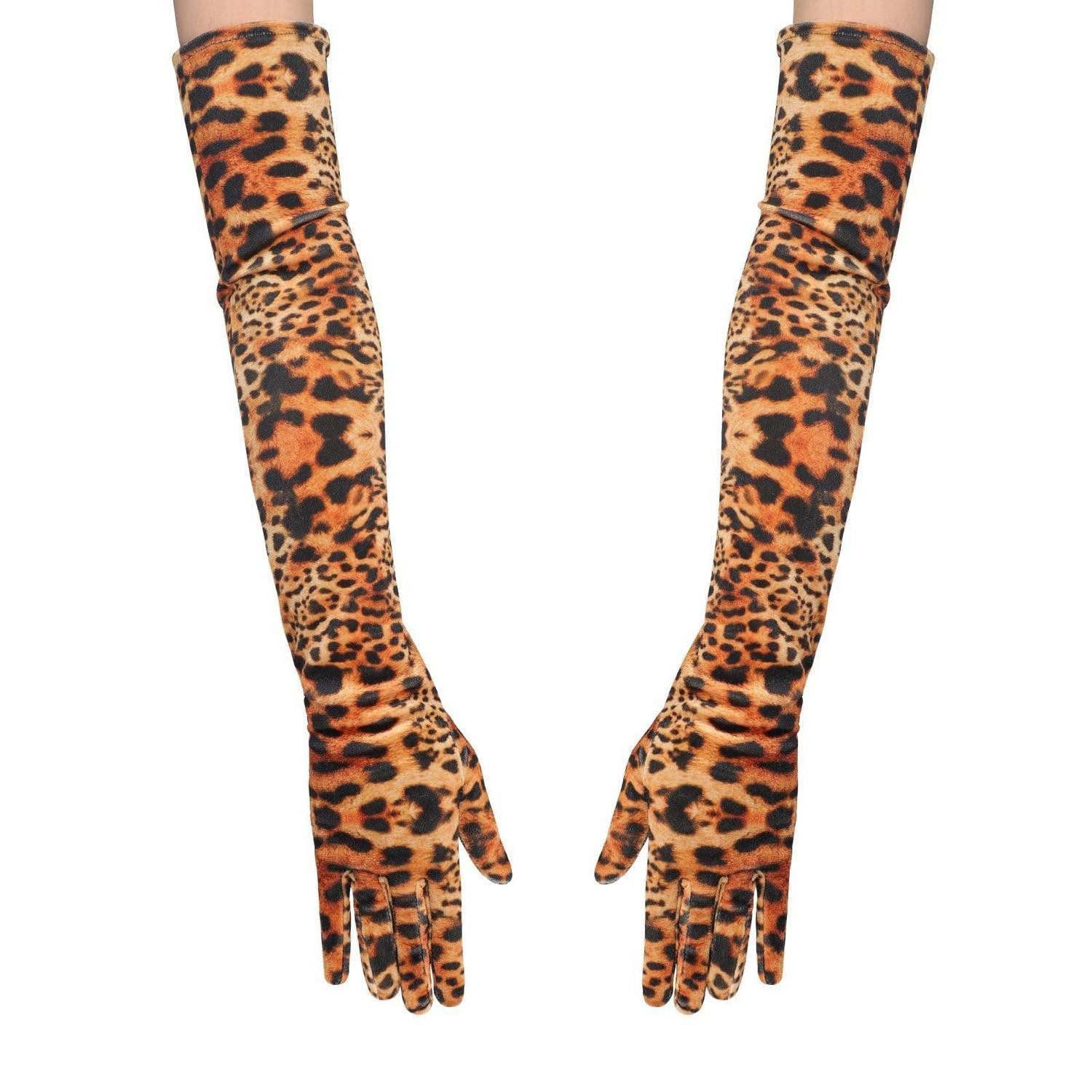 LuxusKollektion Abendhandschuhe Damen Abendhandschuhe 1920er Stil Braun (1-St)