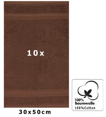 Betz Gästehandtücher 10 Stück Gästehandtücher GOLD Qualität 600 g/m² 30x50 cm, 100% Baumwolle