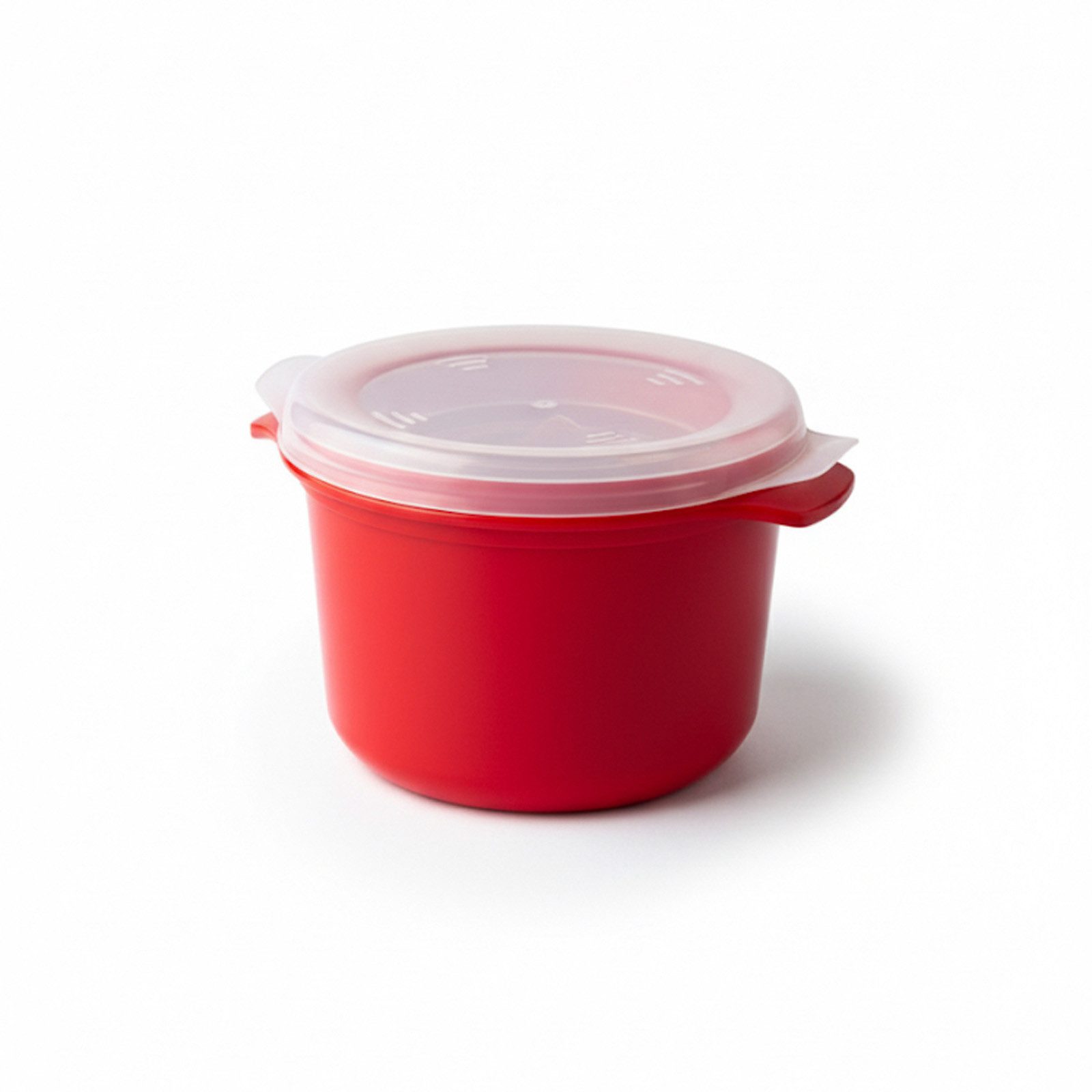 HAC24 Рисоварка Mikrowellen Ries Dampfgarer Mikrowellenkocher, Rot 1 Liter Überkochschutz und Ventil