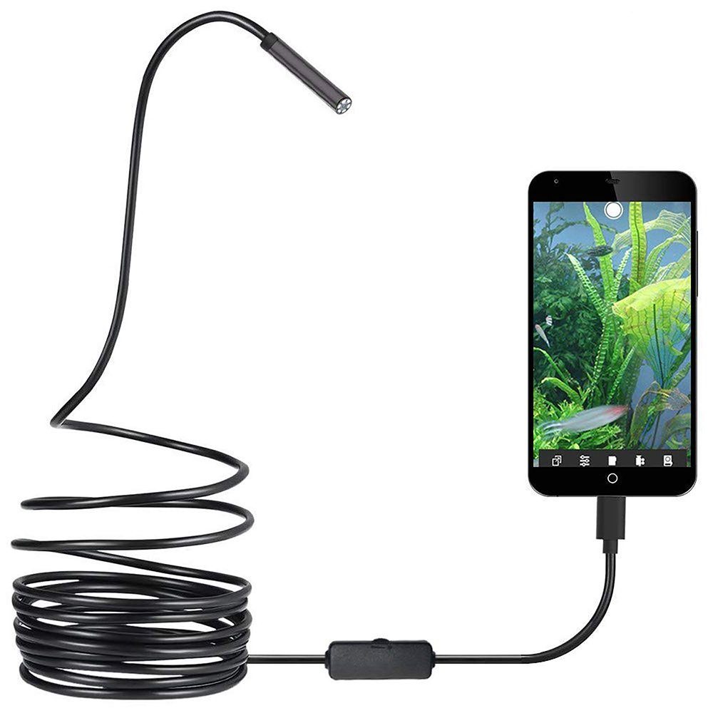 USB Endoskop Wasserdicht Inspektionskamera Rohrkamera Endoscope Android PC DE 