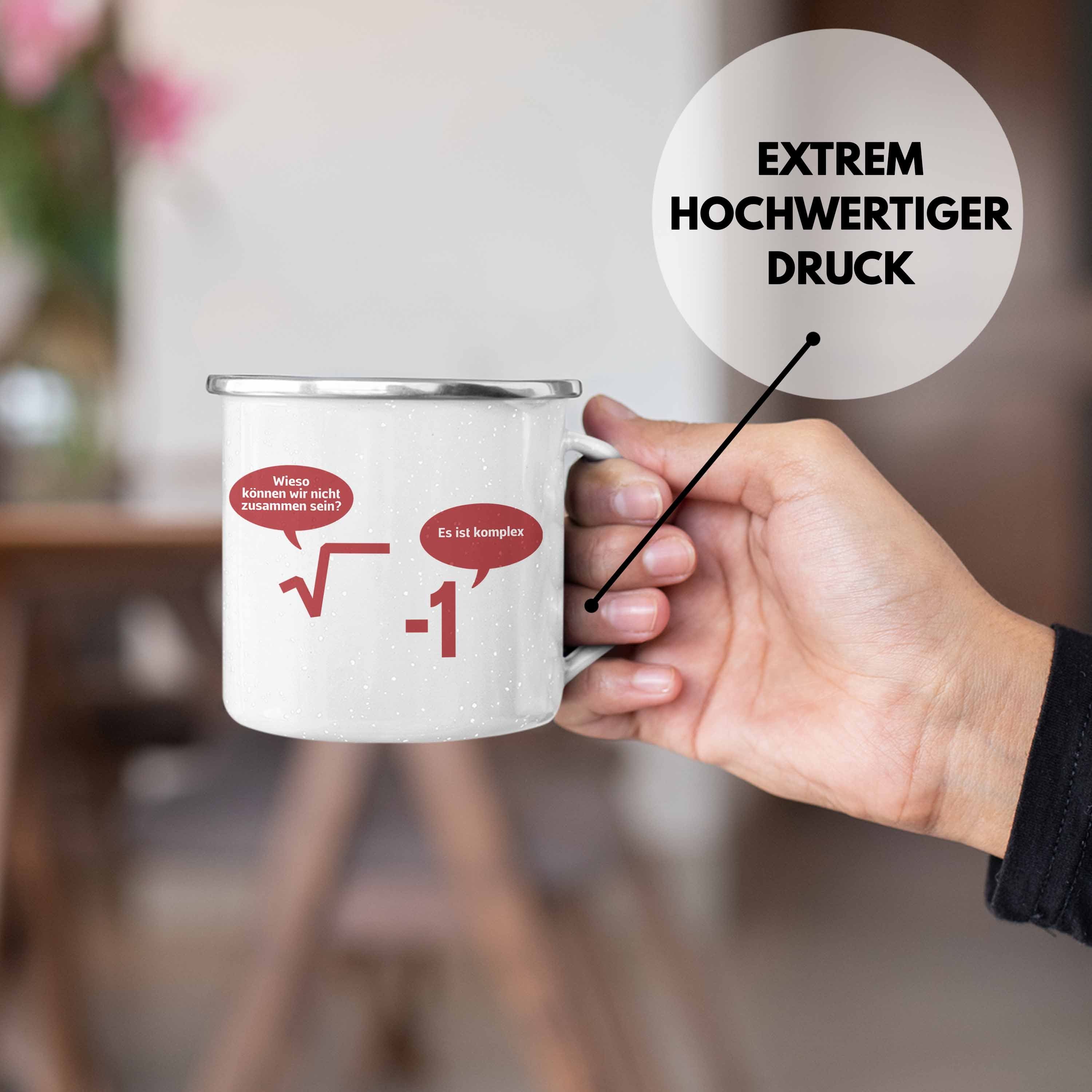 Trendation Thermotasse Trendation - Mathelehrer Emaille Tasse Mathematiker Physik Emaille Ta