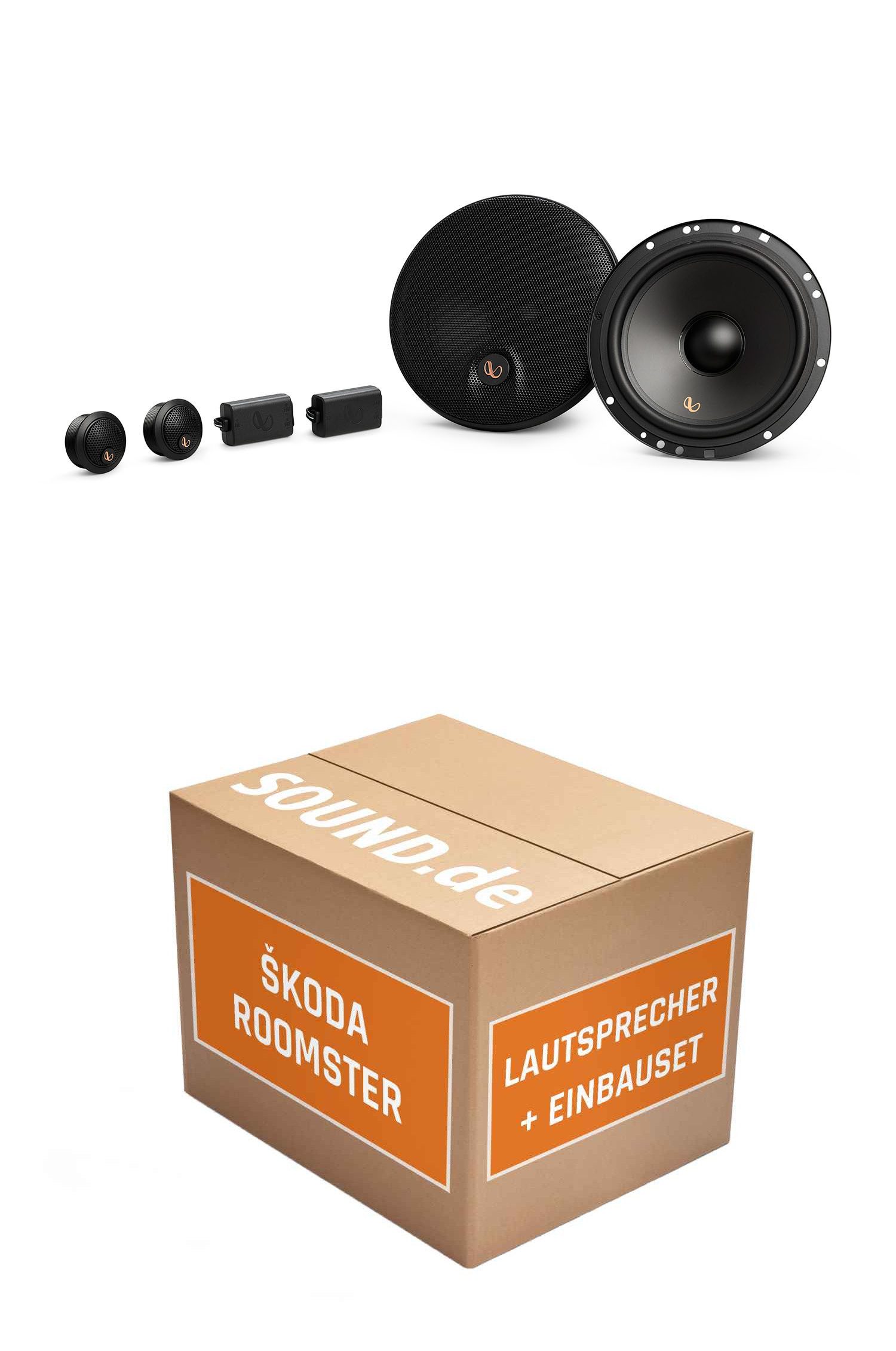 JUST SOUND best choice for caraudio Lautsprecher Boxen Einbauset Infinity Alpha 603C Skoda Roomster Typ 5J Auto-Lautsprecher (90 W, 16 cm)