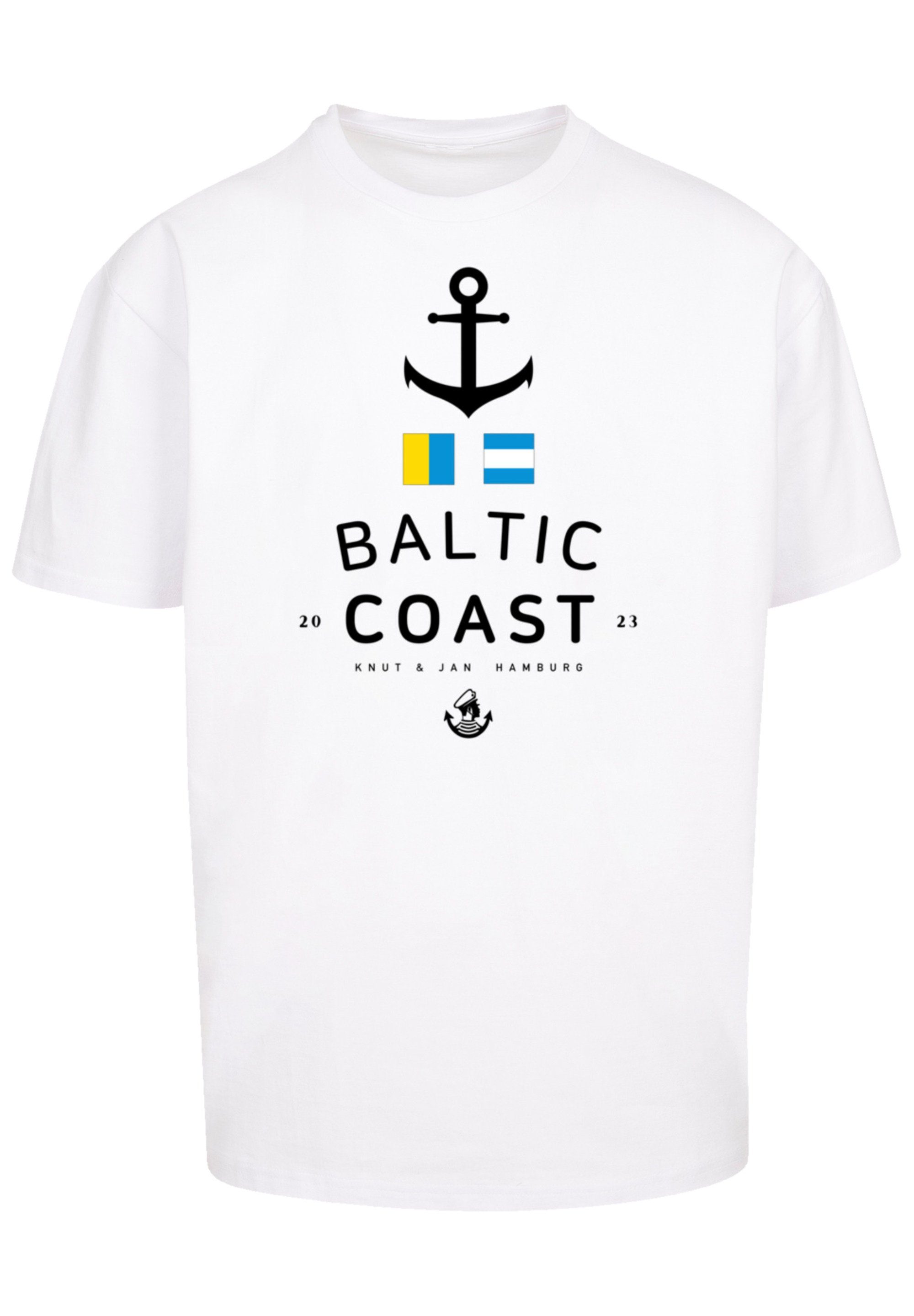 Ostsee F4NT4STIC weiß Knut Hamburg Baltic Sea Jan T-Shirt Print &